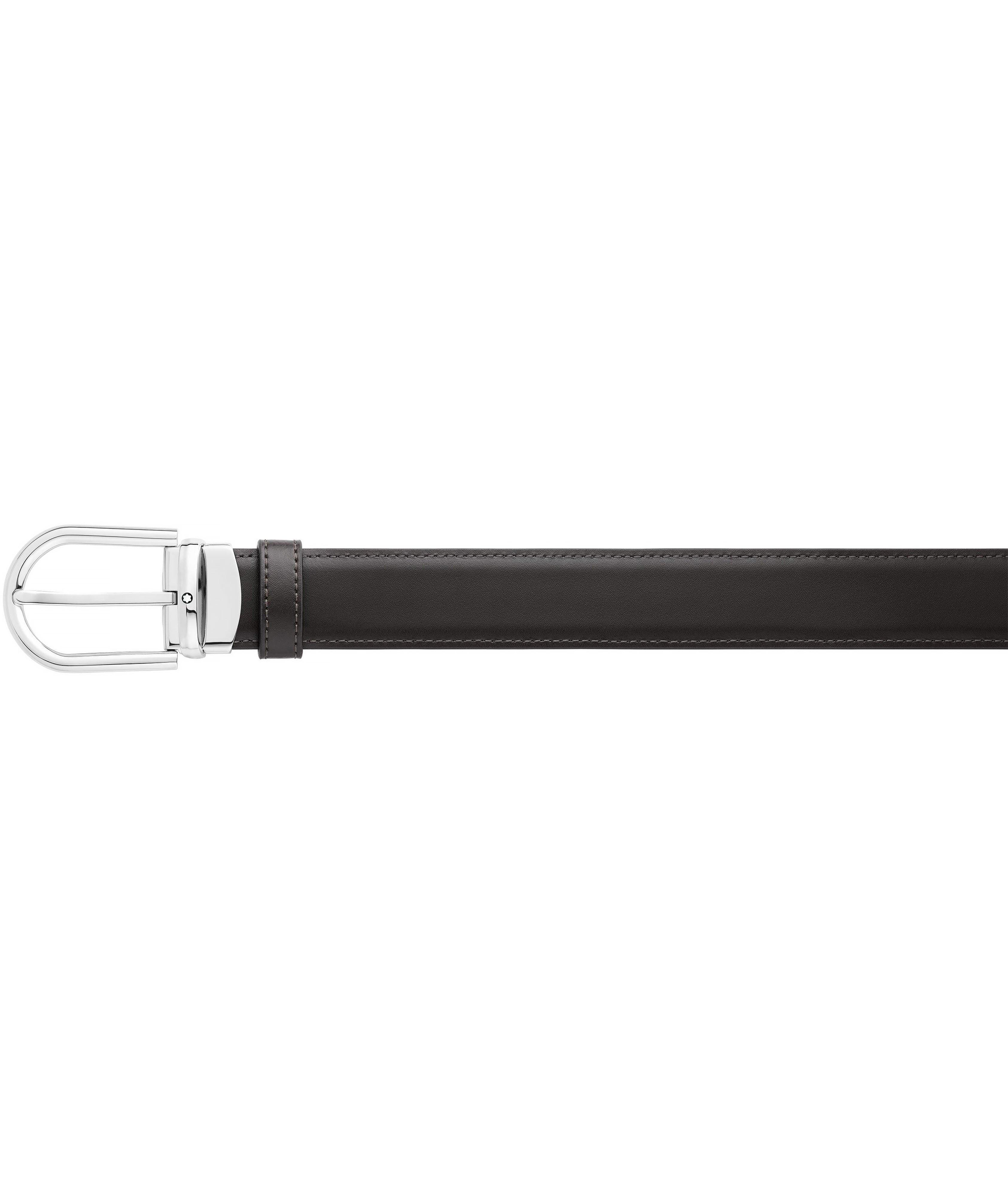 Reversible Horseshoe Buckle Leather Belt image 3