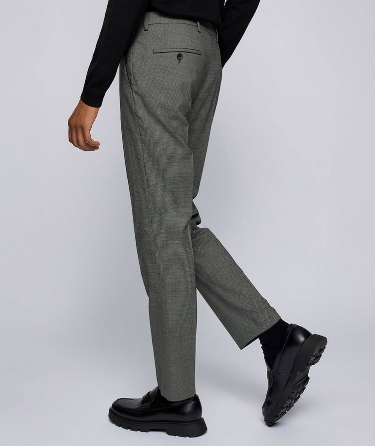 Slim Fit Herringbone Wool-Blend Dress Pants image 2