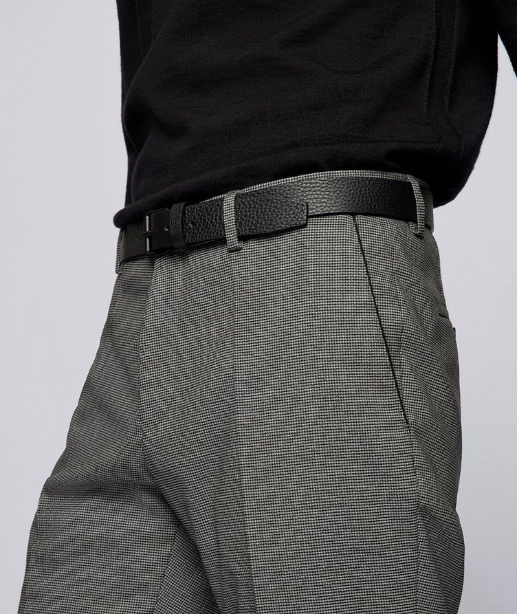 Slim Fit Herringbone Wool-Blend Dress Pants image 3