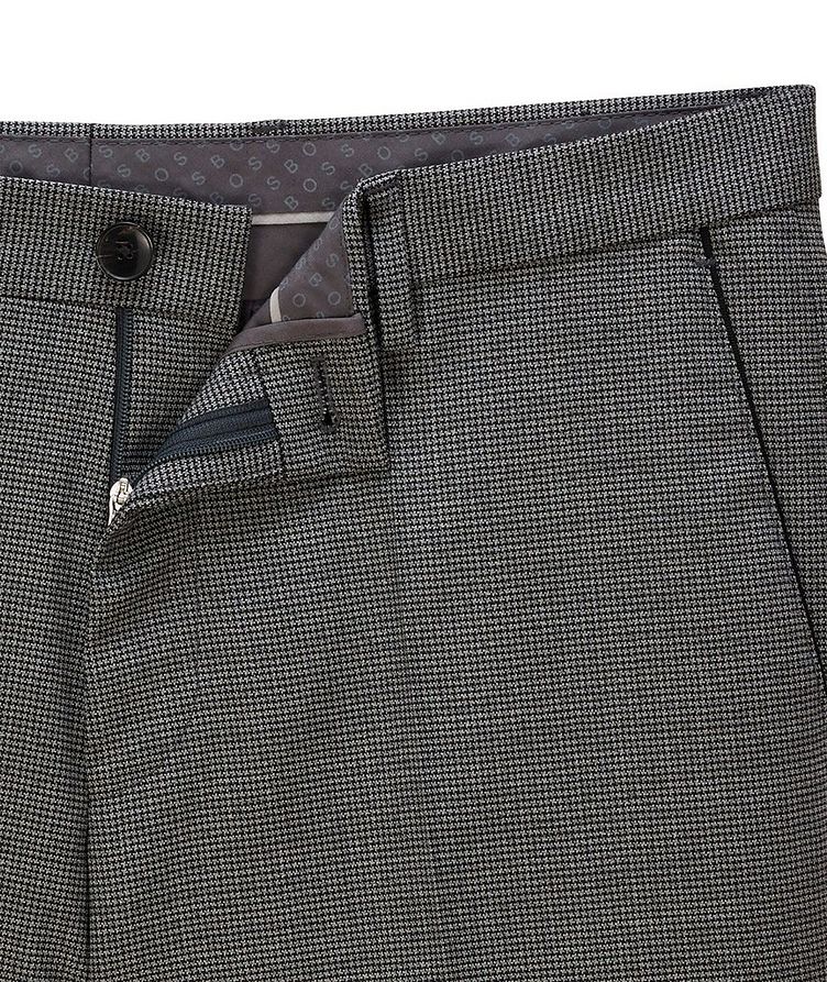 Slim Fit Herringbone Wool-Blend Dress Pants image 4