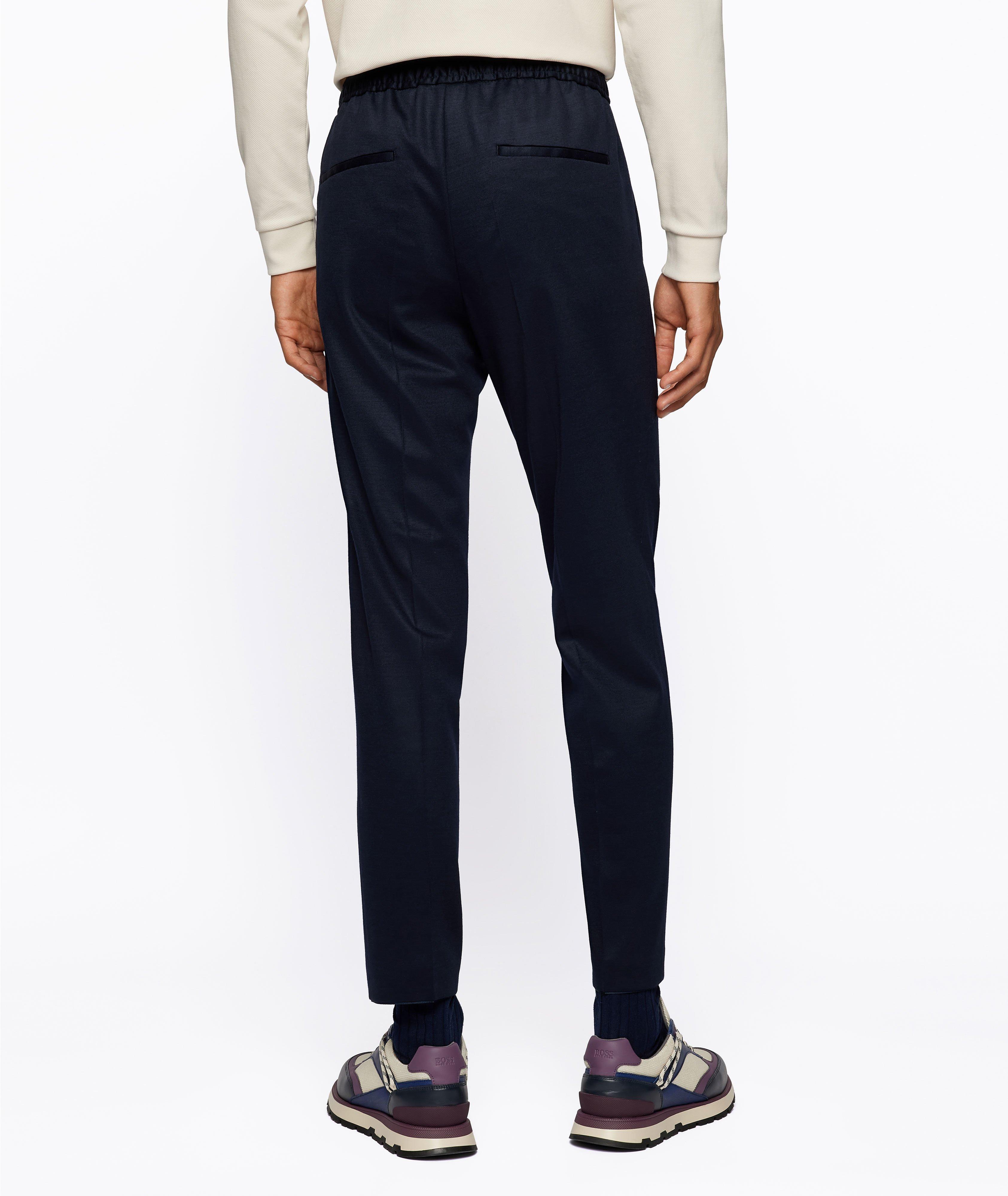 Slim Fit Melange Stretch Jersey Pants image 2