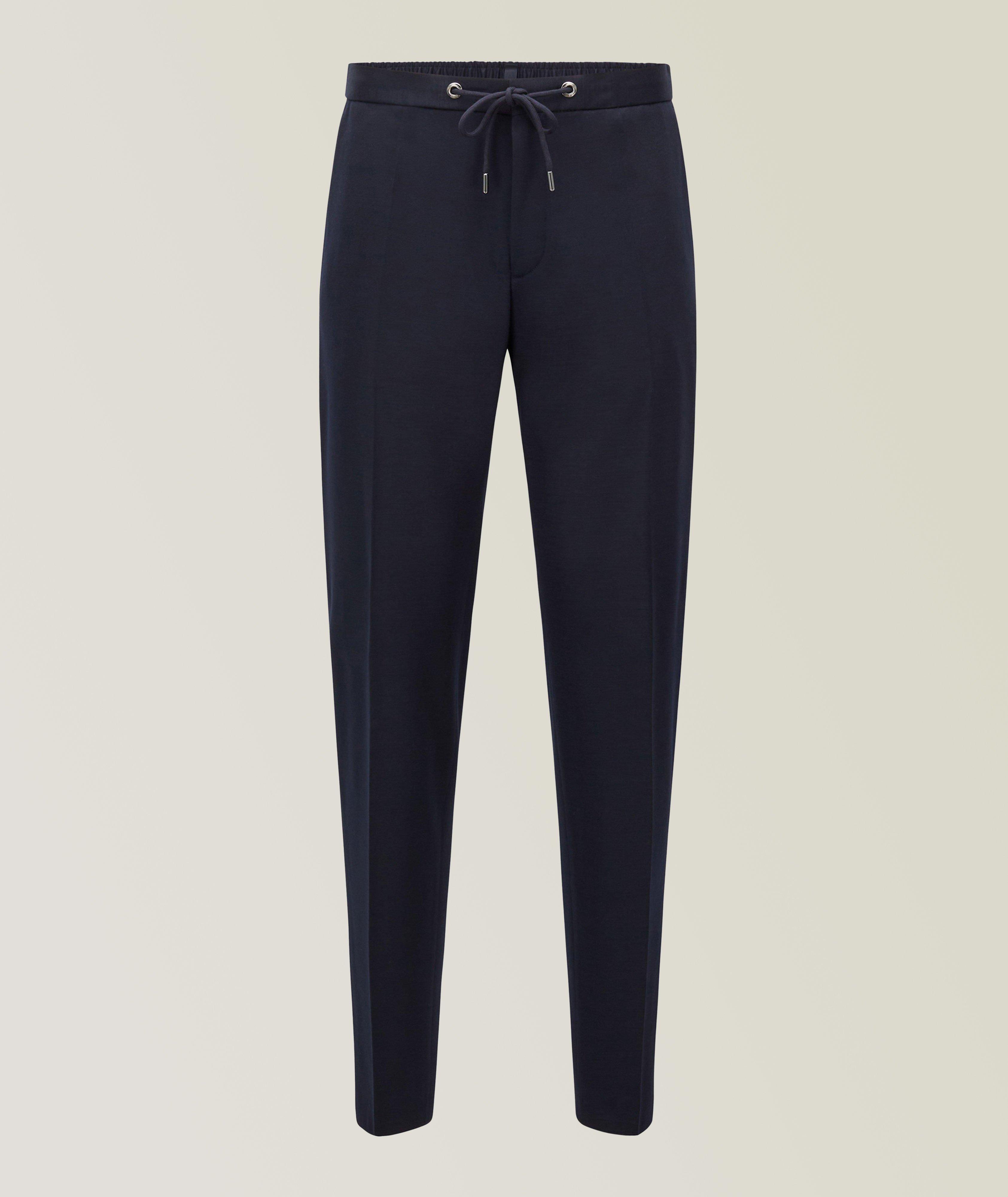 Slim Fit Melange Stretch Jersey Pants image 0
