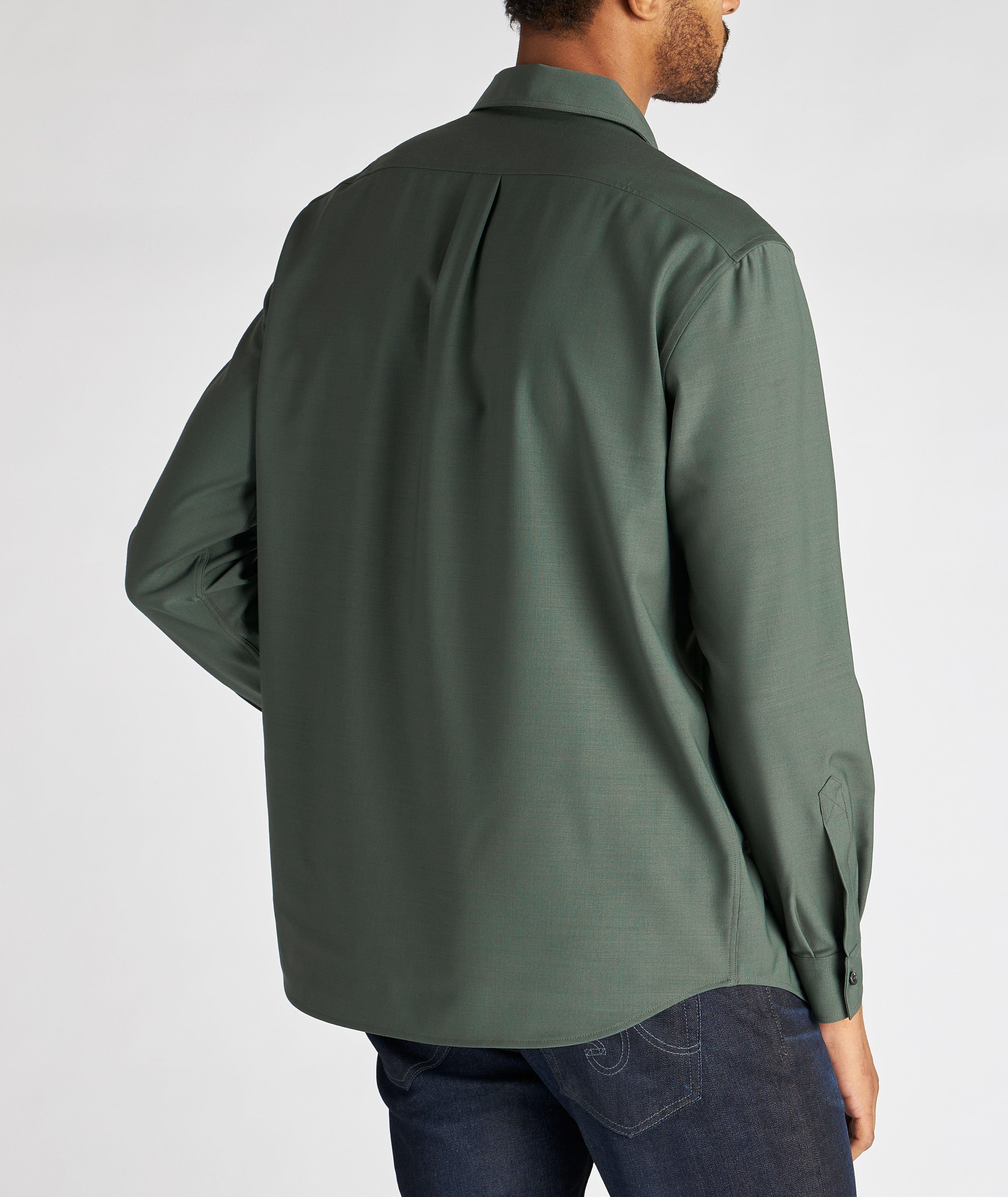 S-Wooly Chest Pocket Wool-Blend Shirt image 2