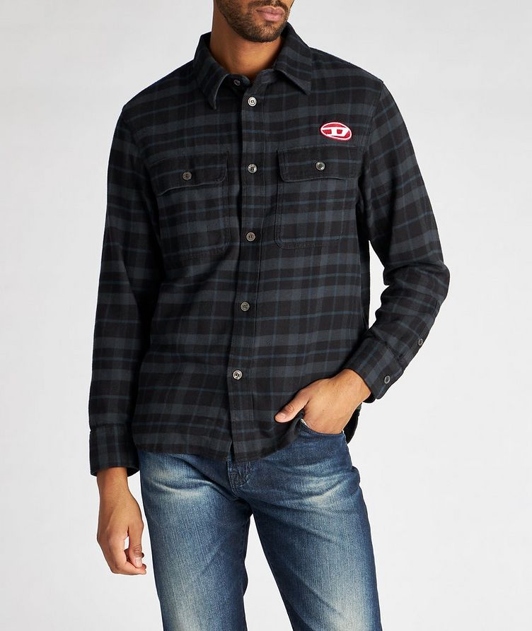 S-Cross Checked Cotton Flannel Shirt image 1