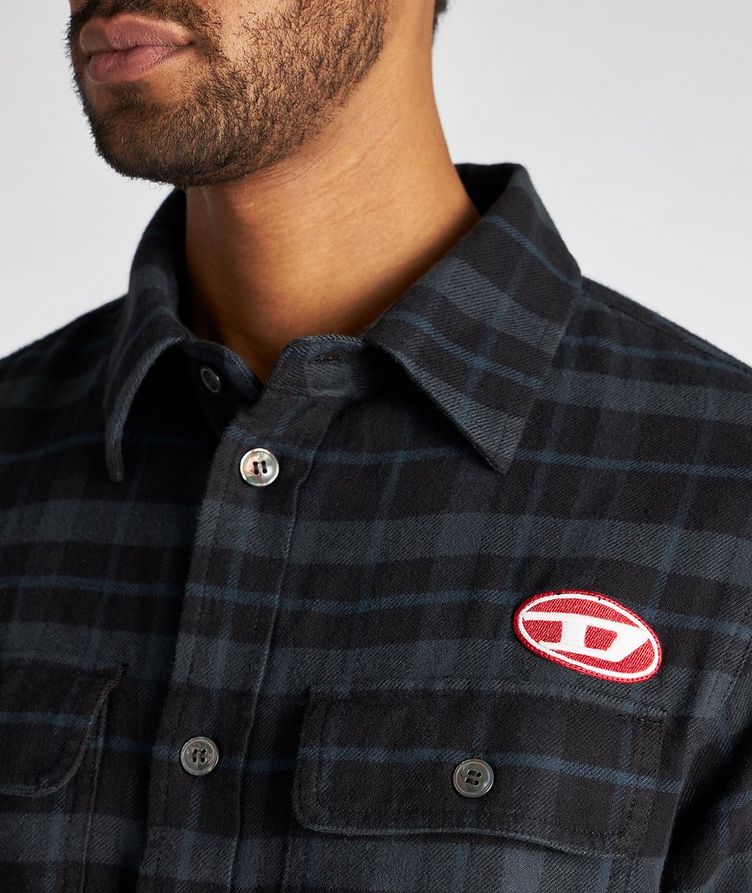 S-Cross Checked Cotton Flannel Shirt image 3