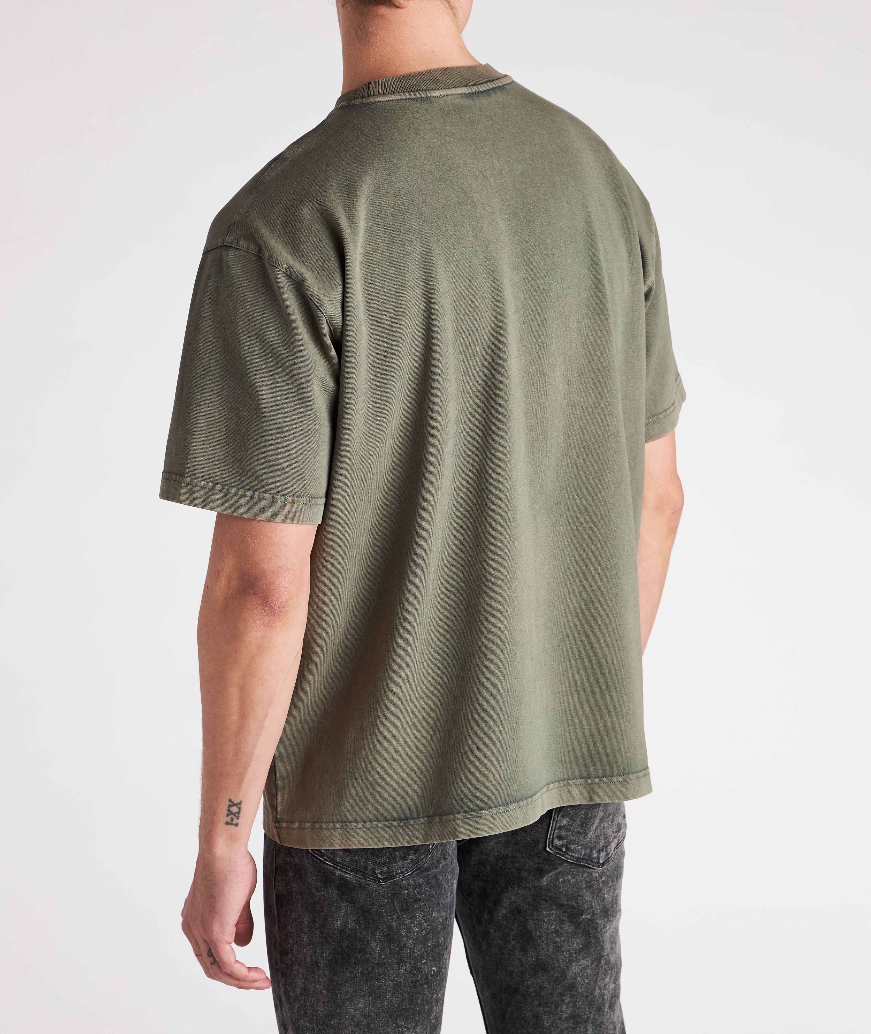 Sprayed Embroidered Logo Cotton T-Shirt image 2