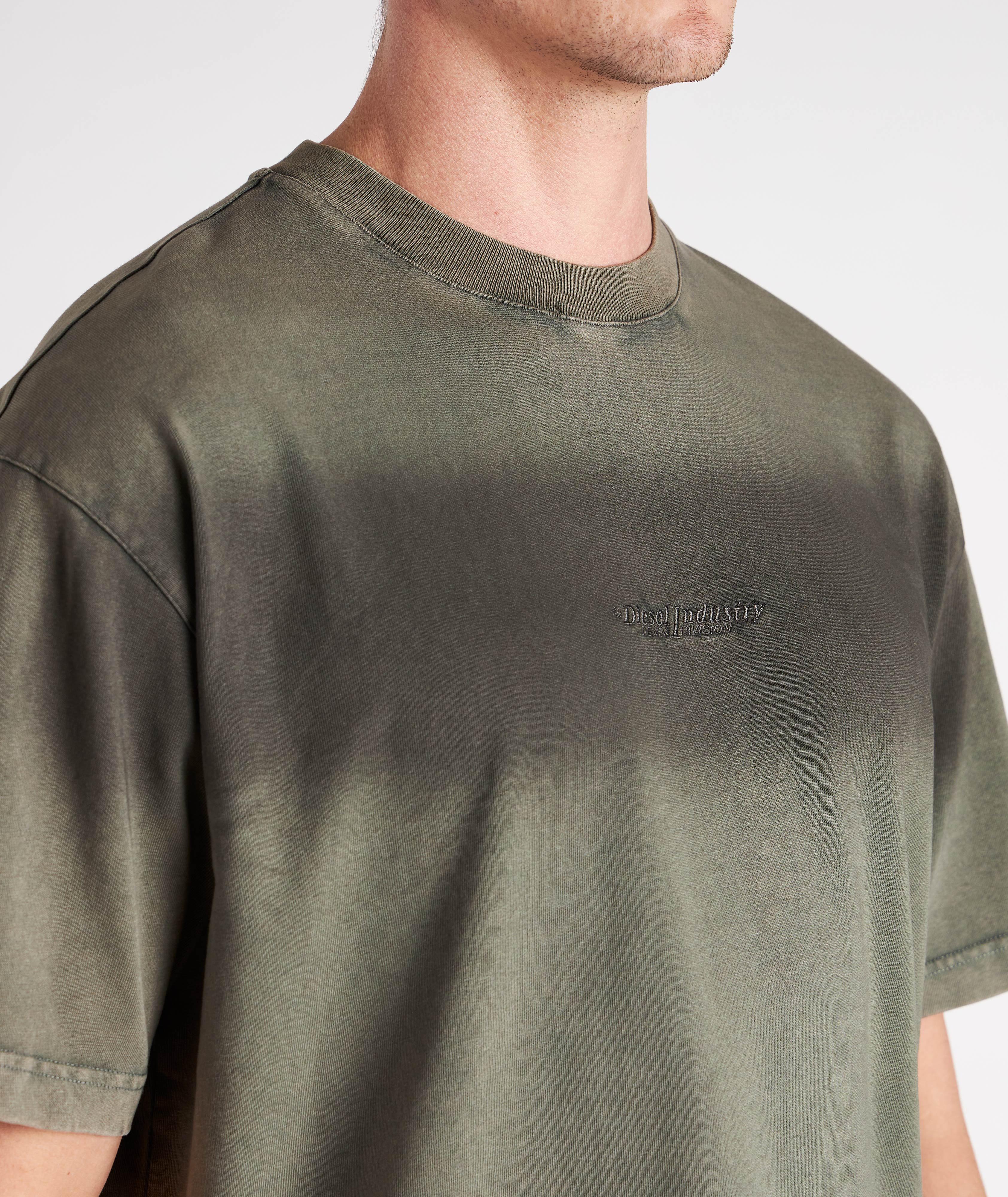 Sprayed Embroidered Logo Cotton T-Shirt image 3