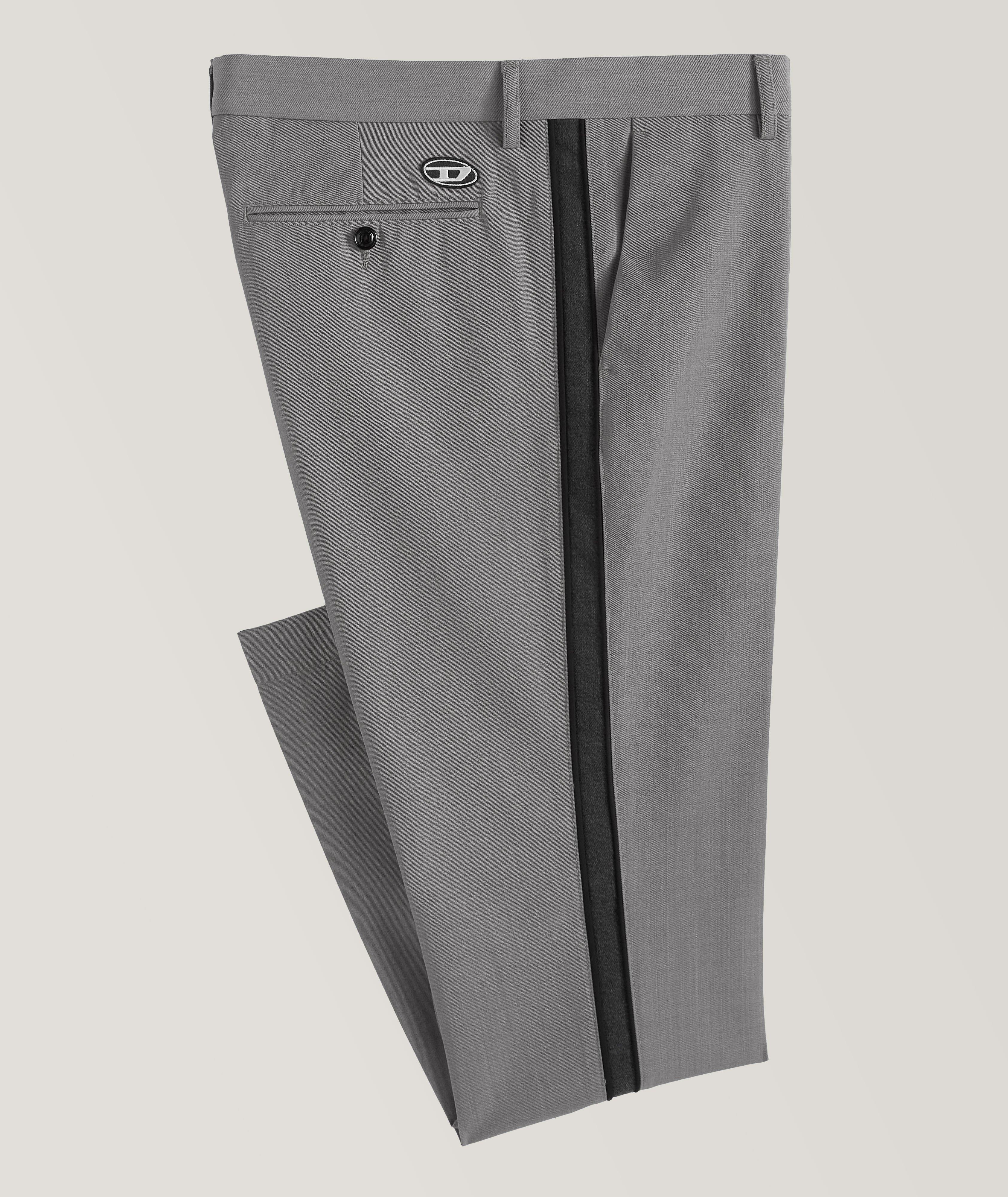 Pantalon sans plis à bandes latérales image 0