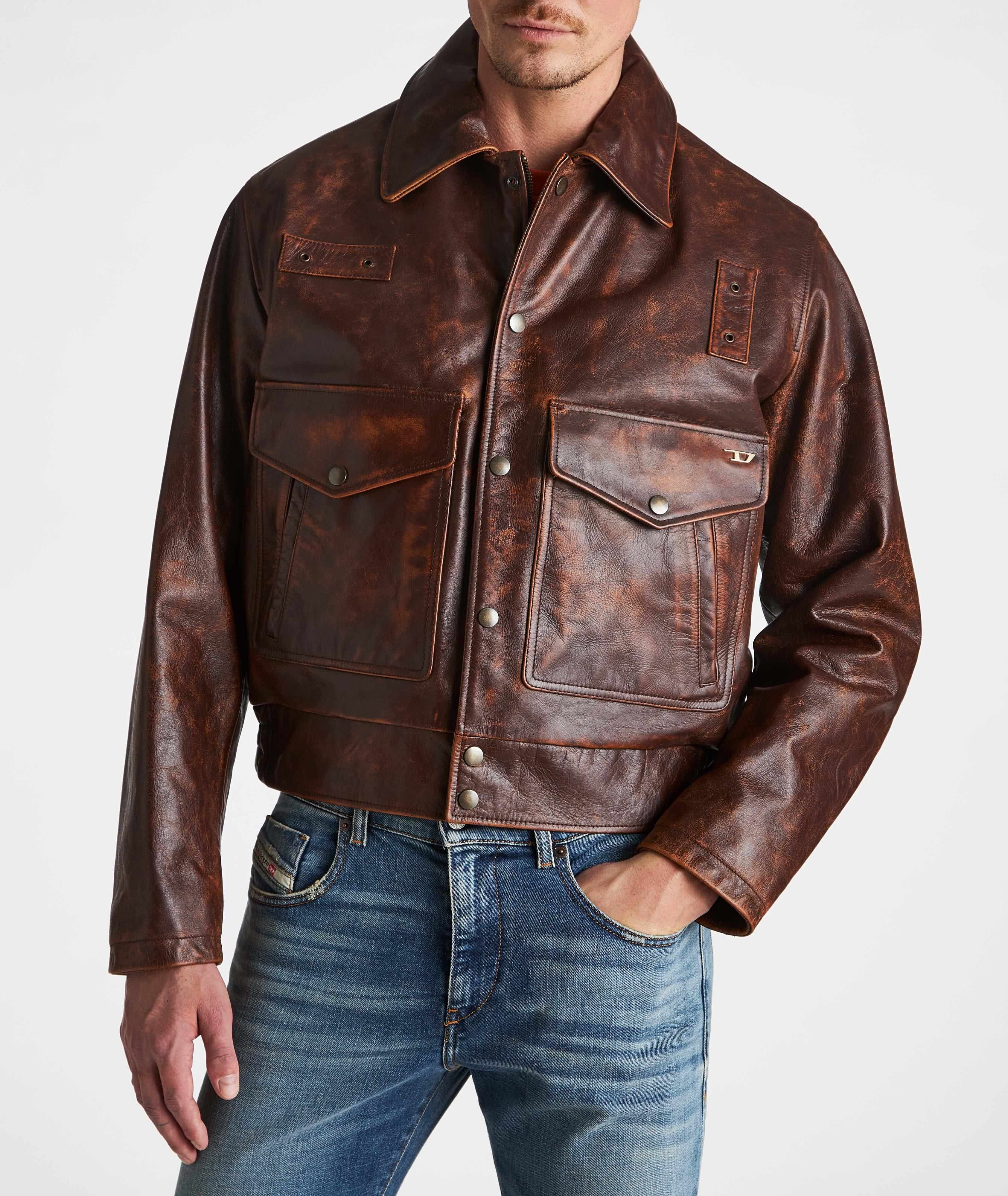 L-Muddy Leather Jacket image 2