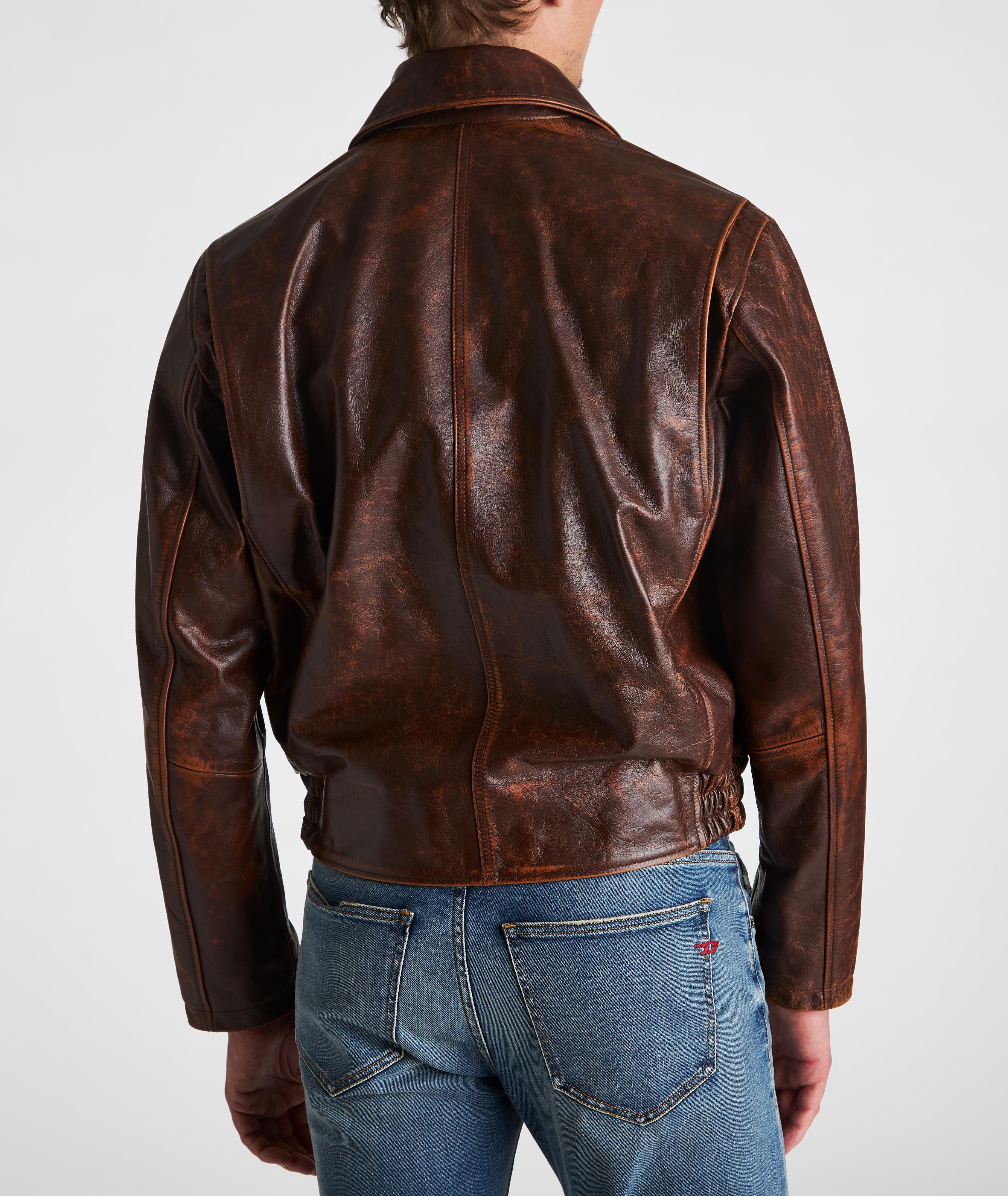 L-Muddy Leather Jacket image 3