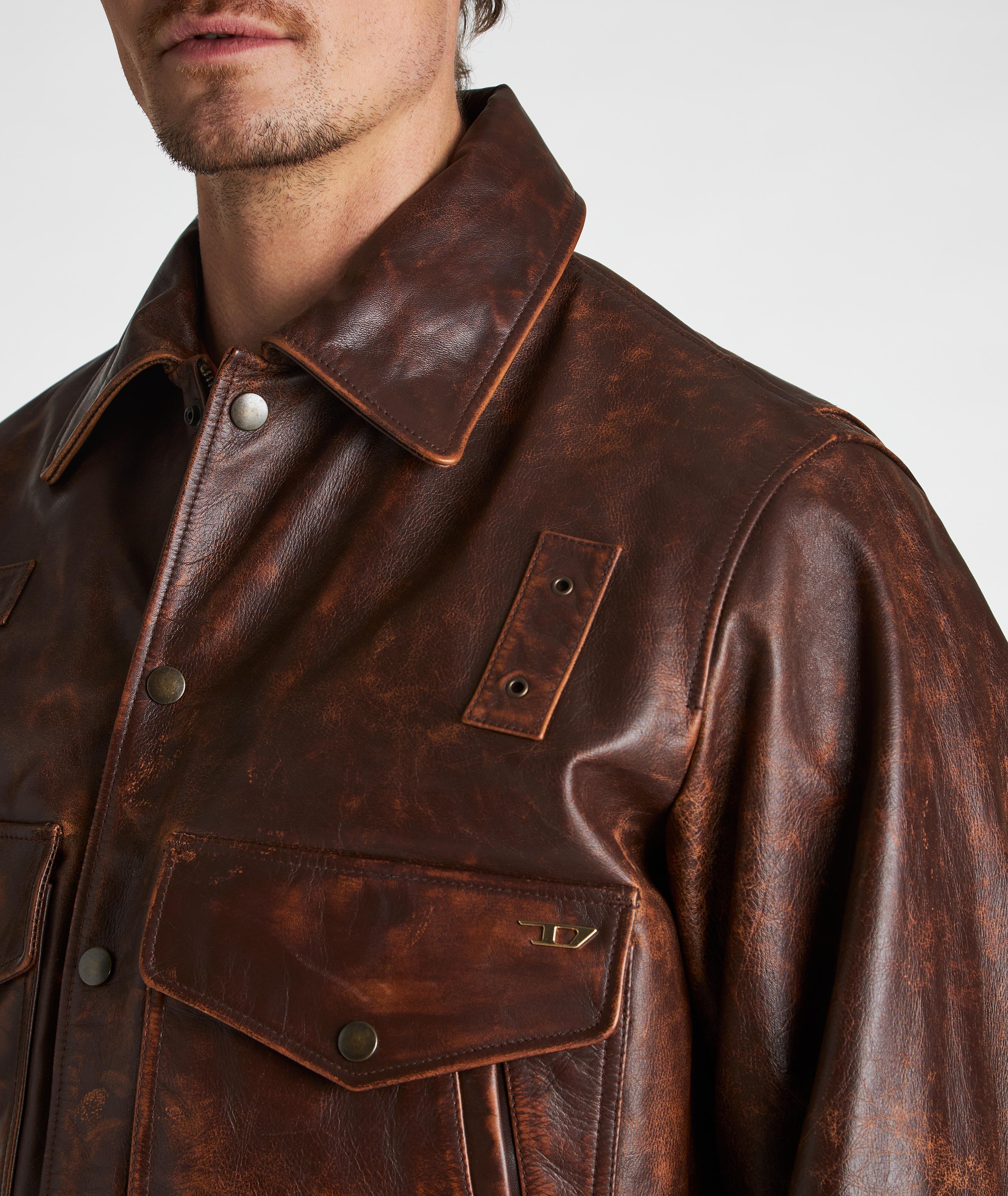 L-Muddy Leather Jacket image 4