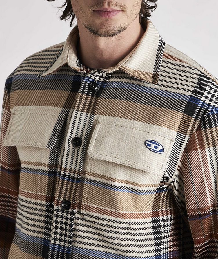 S-Conry Cotton-Wool Blend Check Overshirt image 4