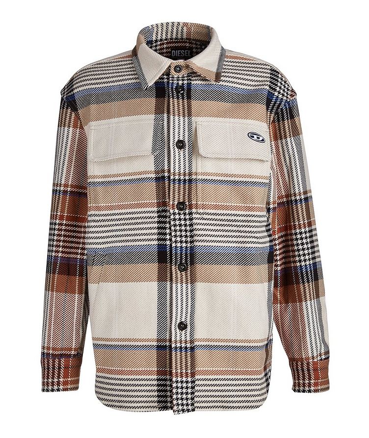S-Conry Cotton-Wool Blend Check Overshirt image 0