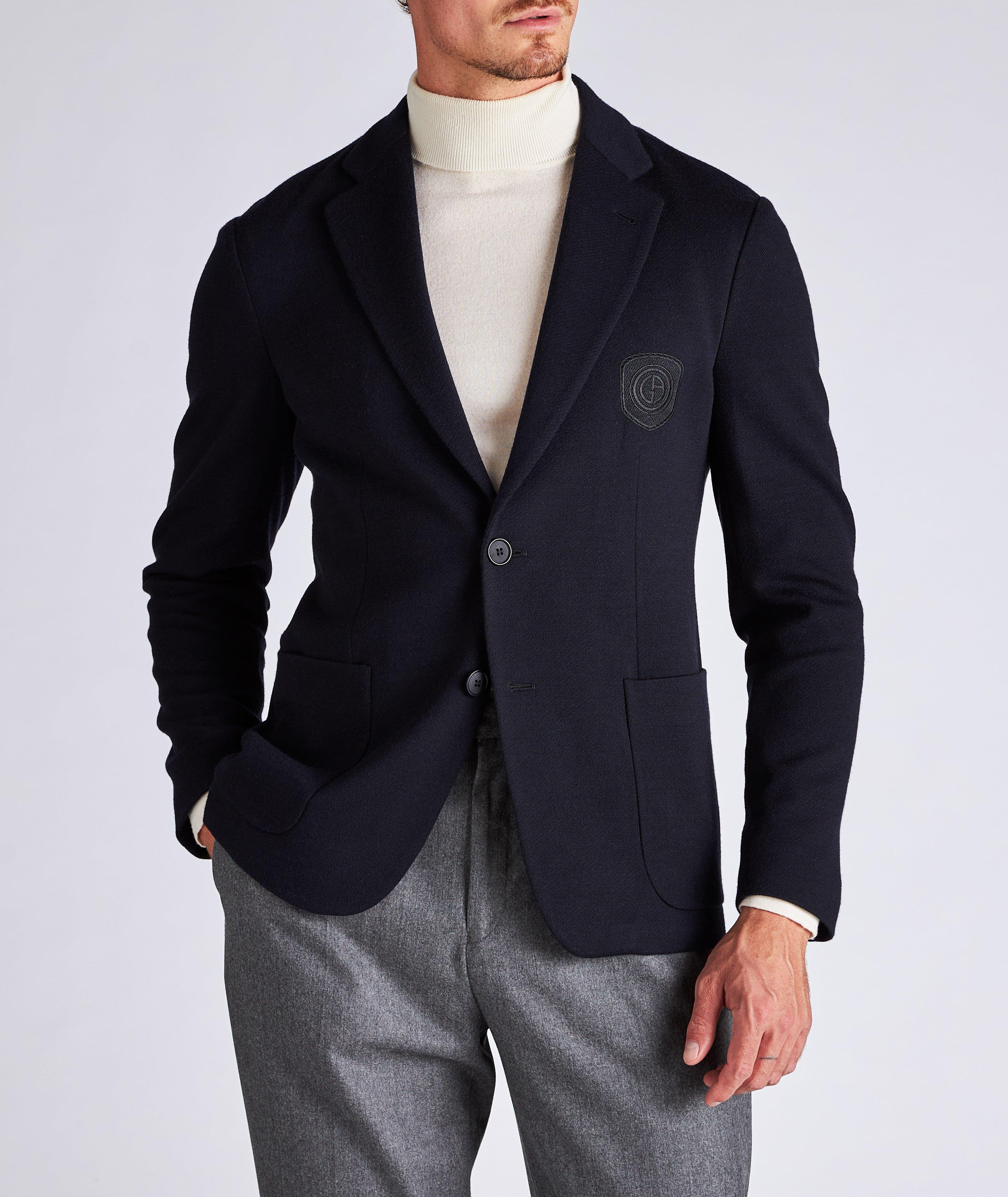 Emblem Logo Wool-Cashmere Sports Jacket image 2