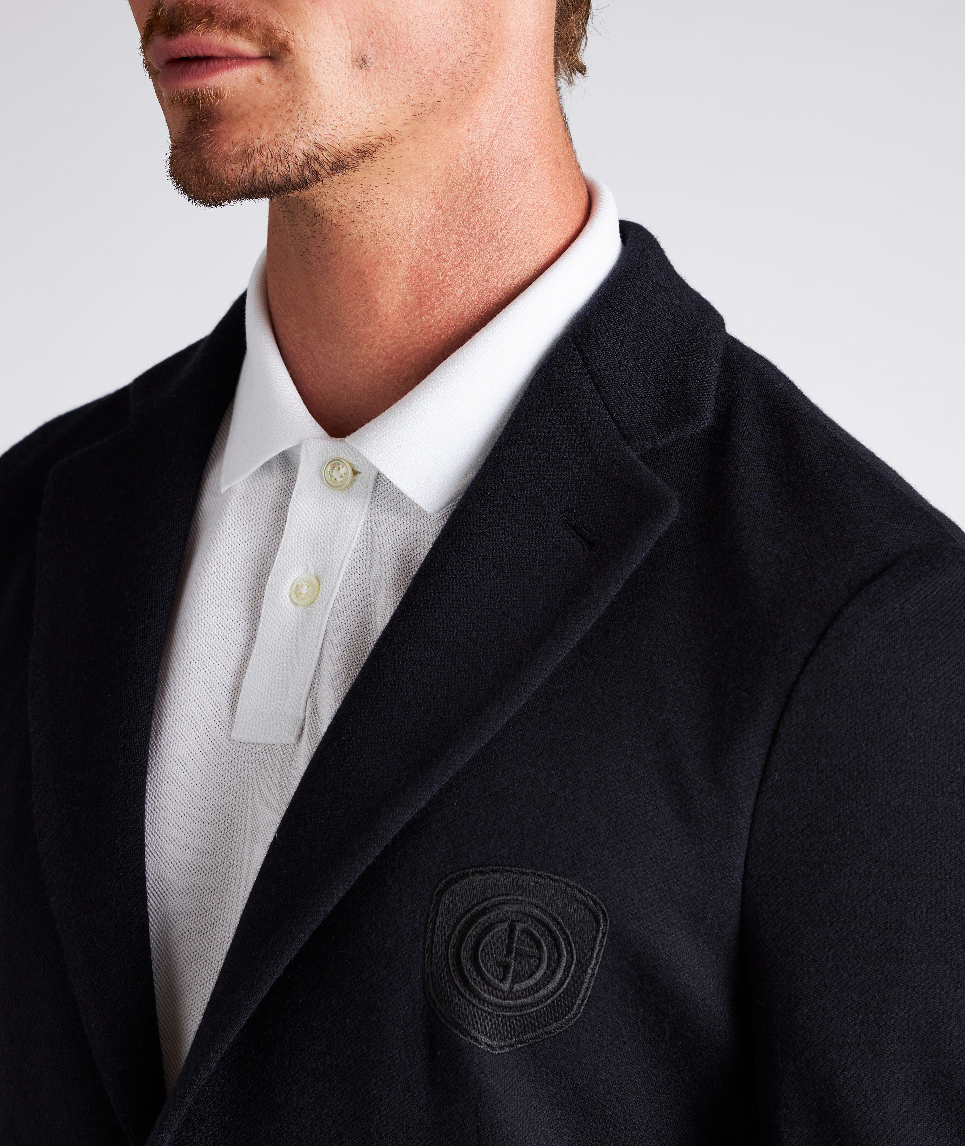 Emblem Logo Wool-Cashmere Sports Jacket image 4