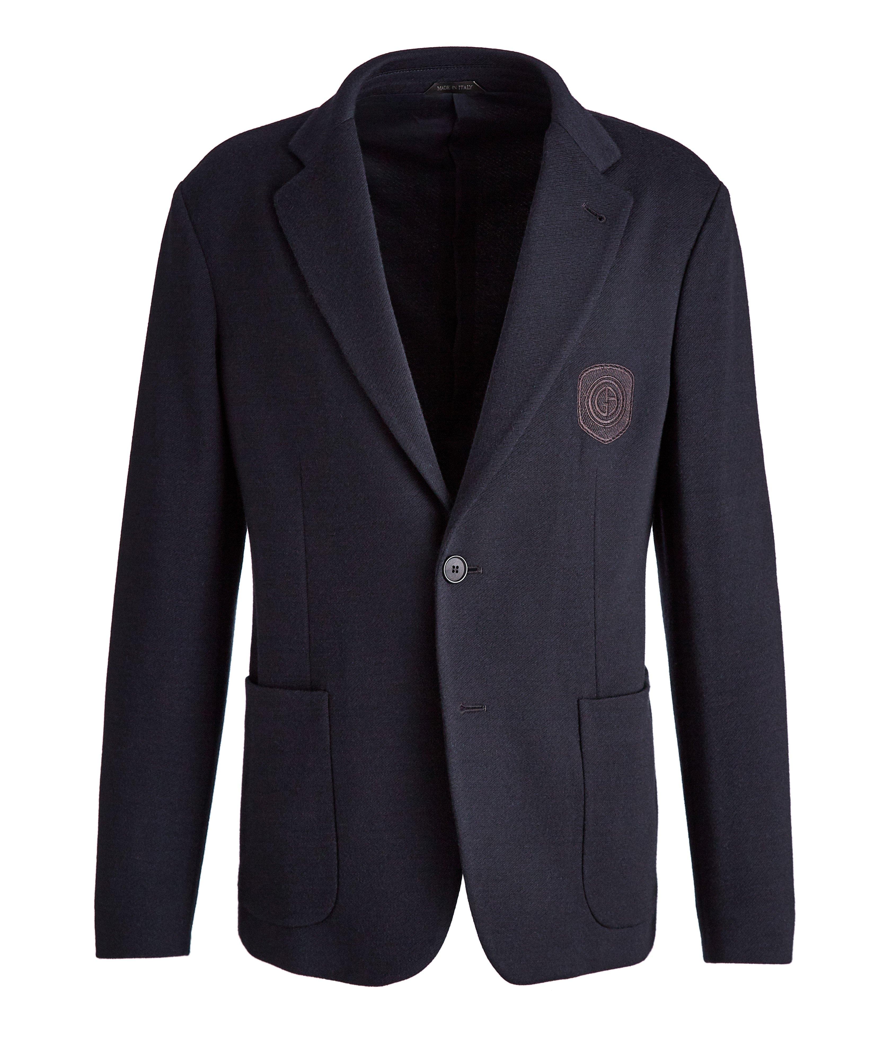 Emblem Logo Wool-Cashmere Sports Jacket image 0