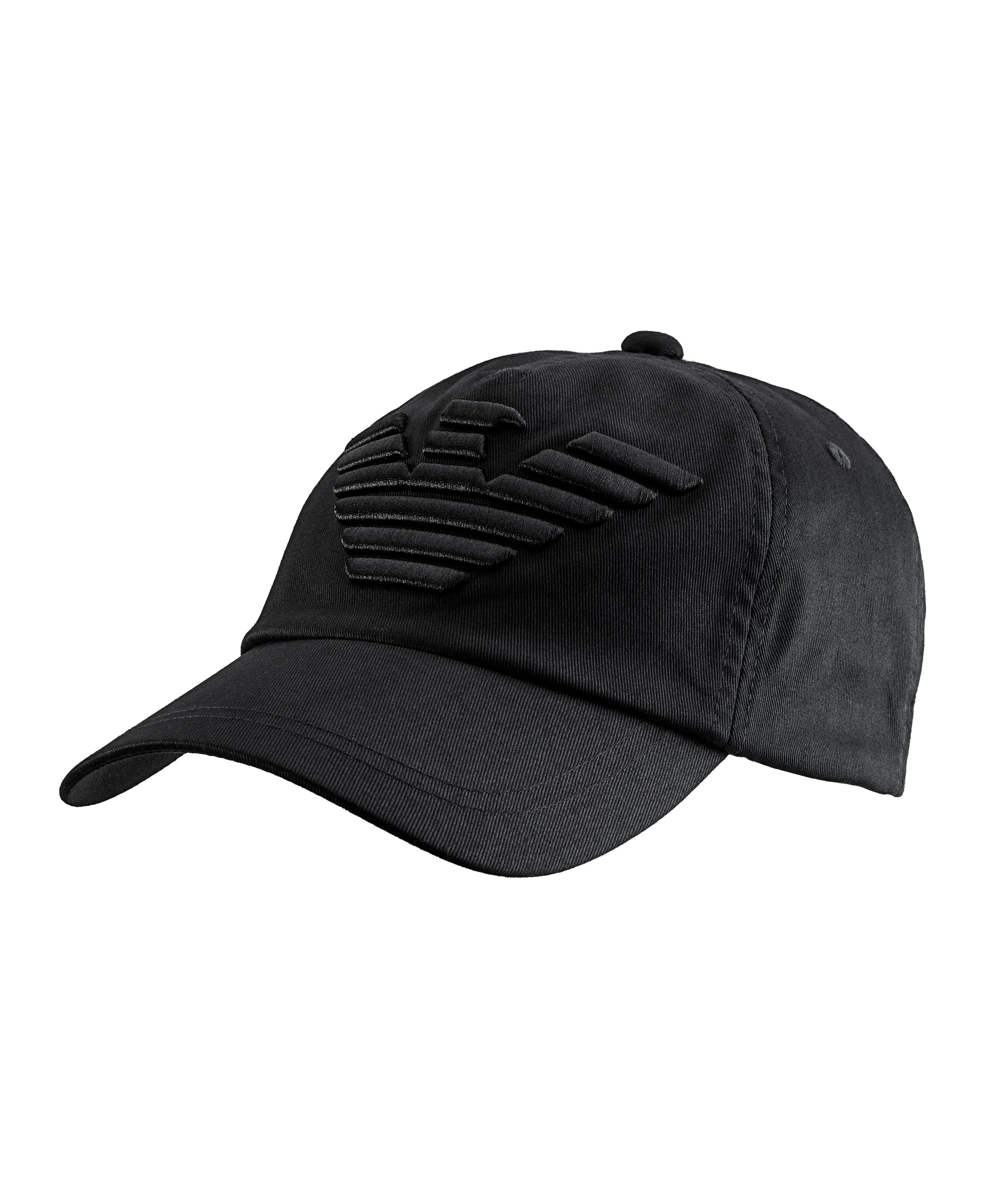 Emporio Armani Embroidered Eagle Cotton Baseball Cap