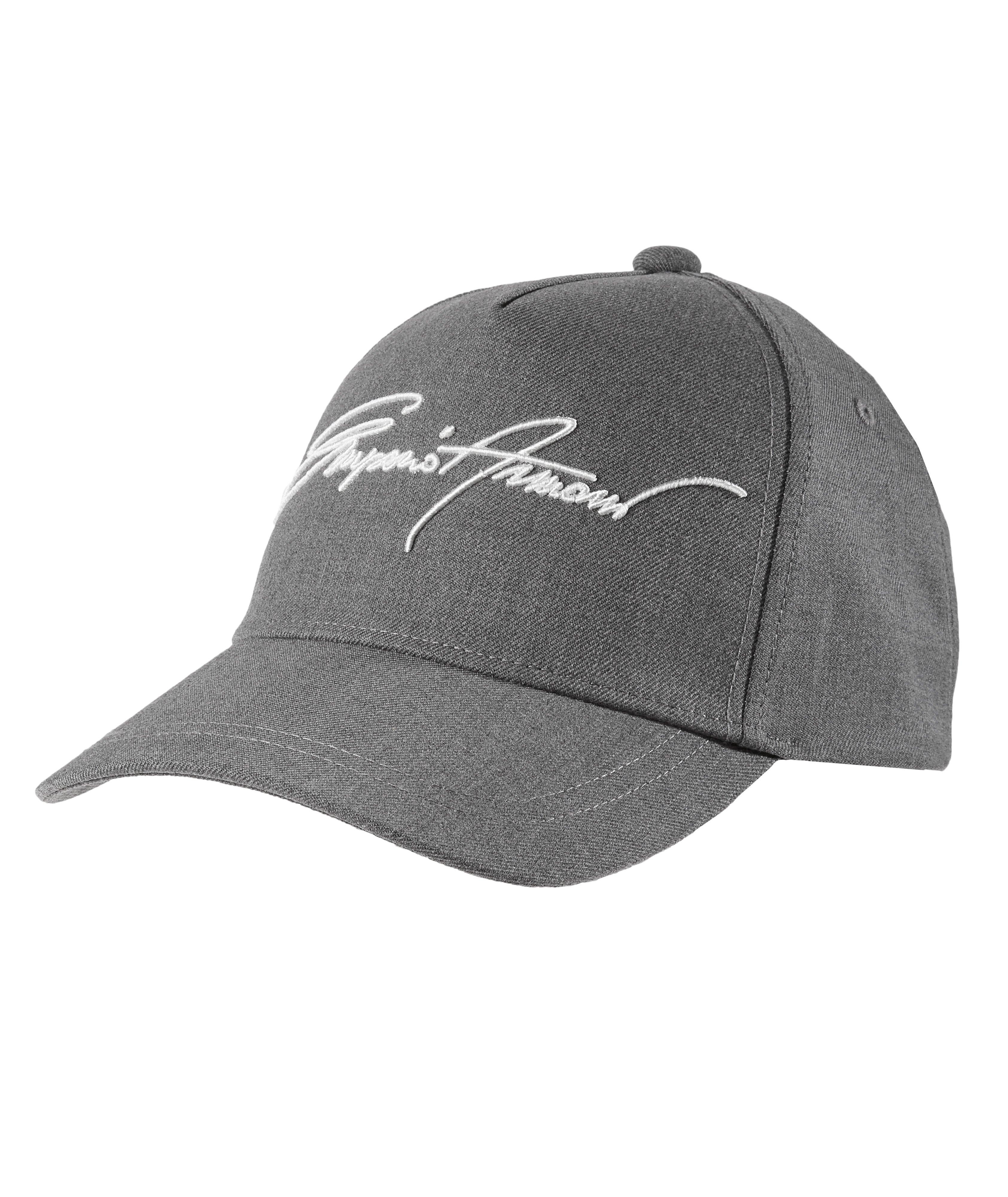 Signature Logo Wool-Blend Baseball Cap image 0