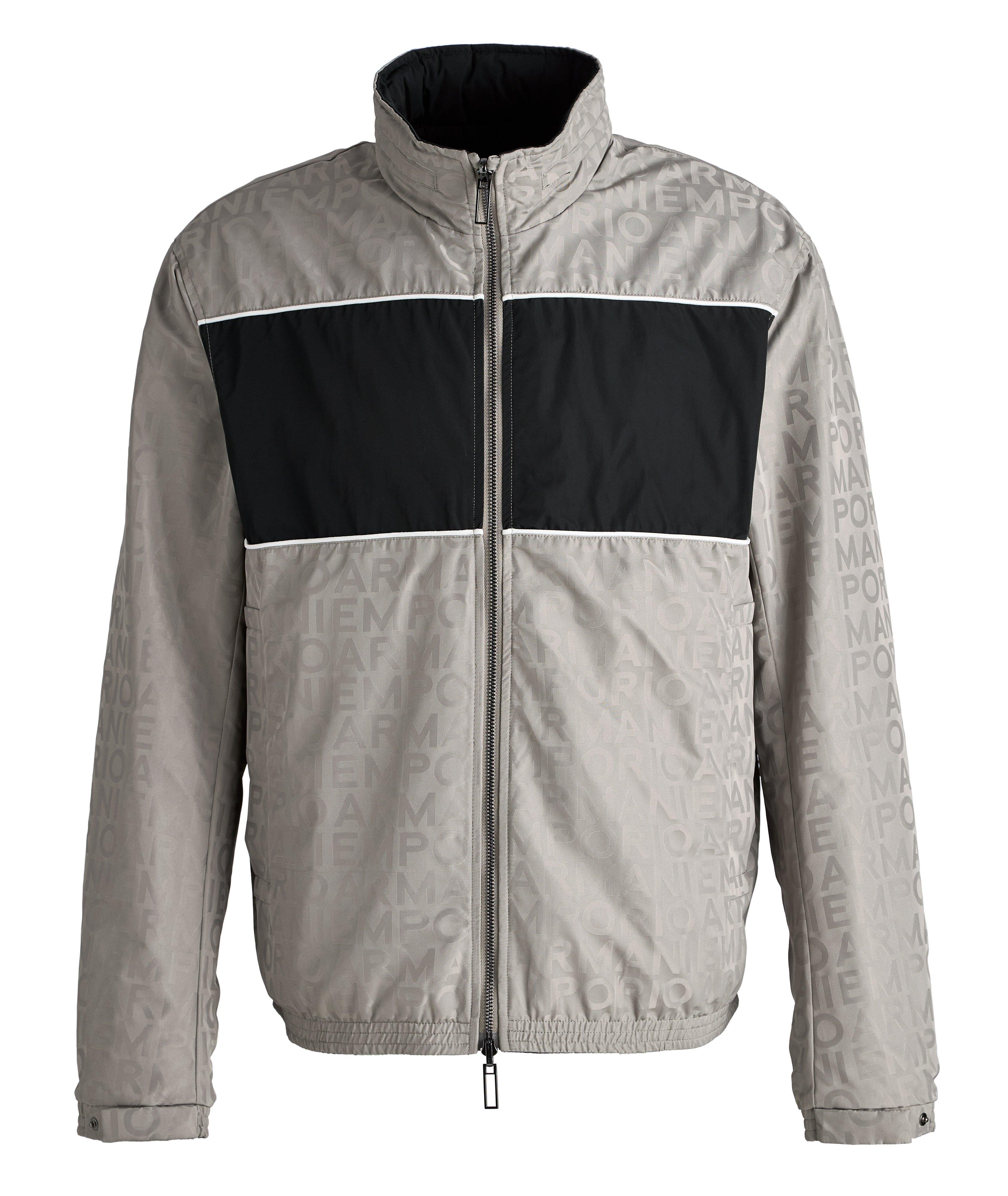Reversible Jacquard Nylon Hooded Jacket image 0
