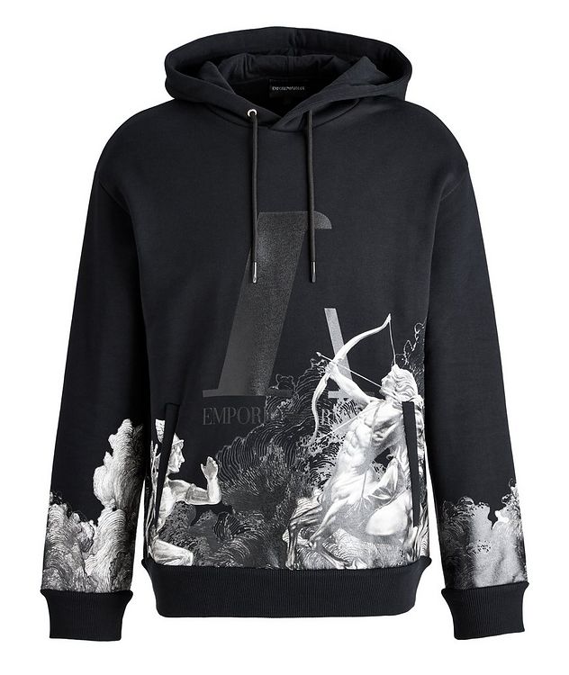 Surreal Print Cotton-Blend Hoodie picture 1
