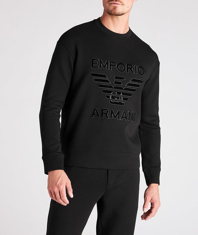 Embroidered Eagle Cotton-Blend Sweatshirt  picture 2
