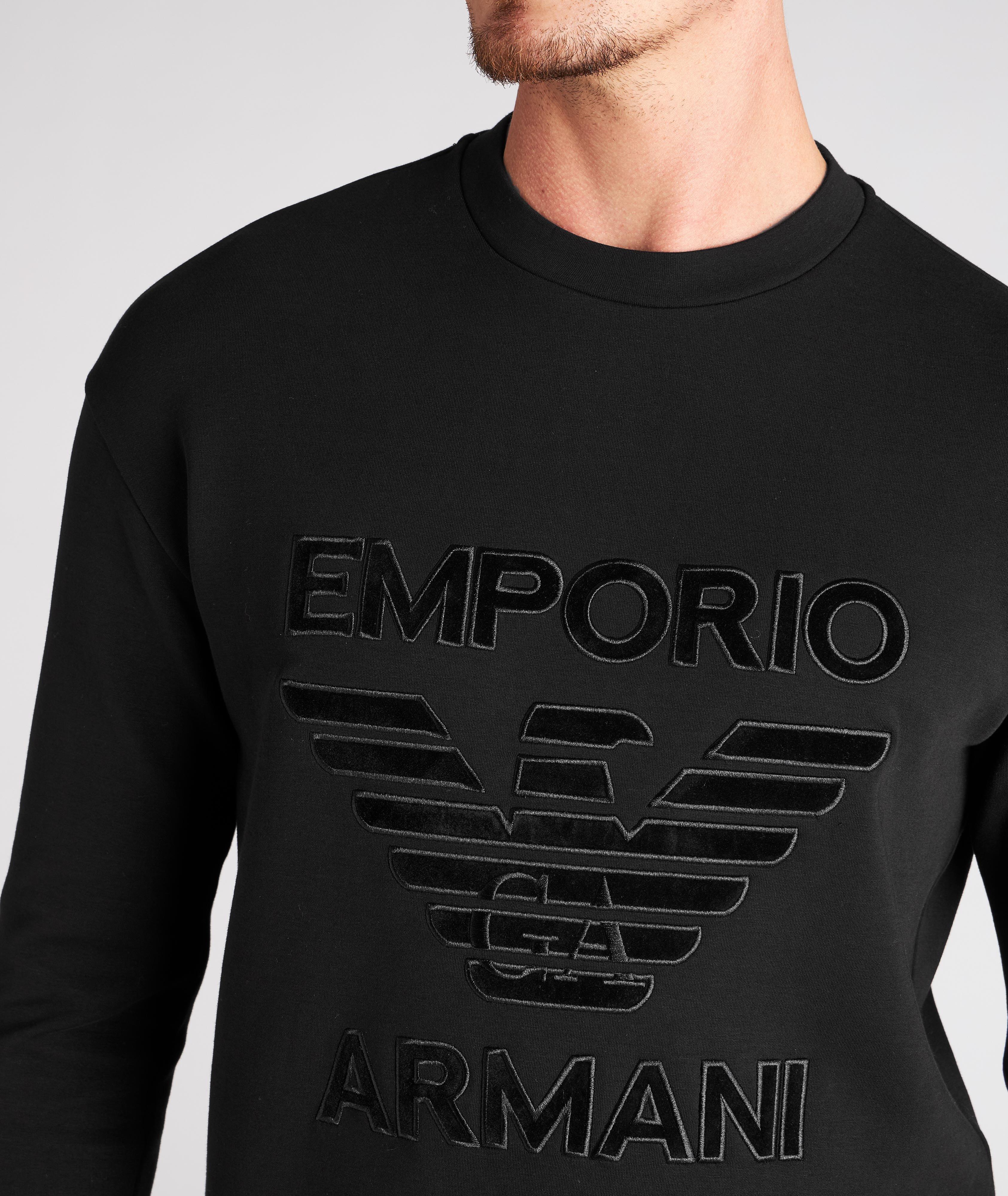 Embroidered Eagle Cotton-Blend Sweatshirt  image 3