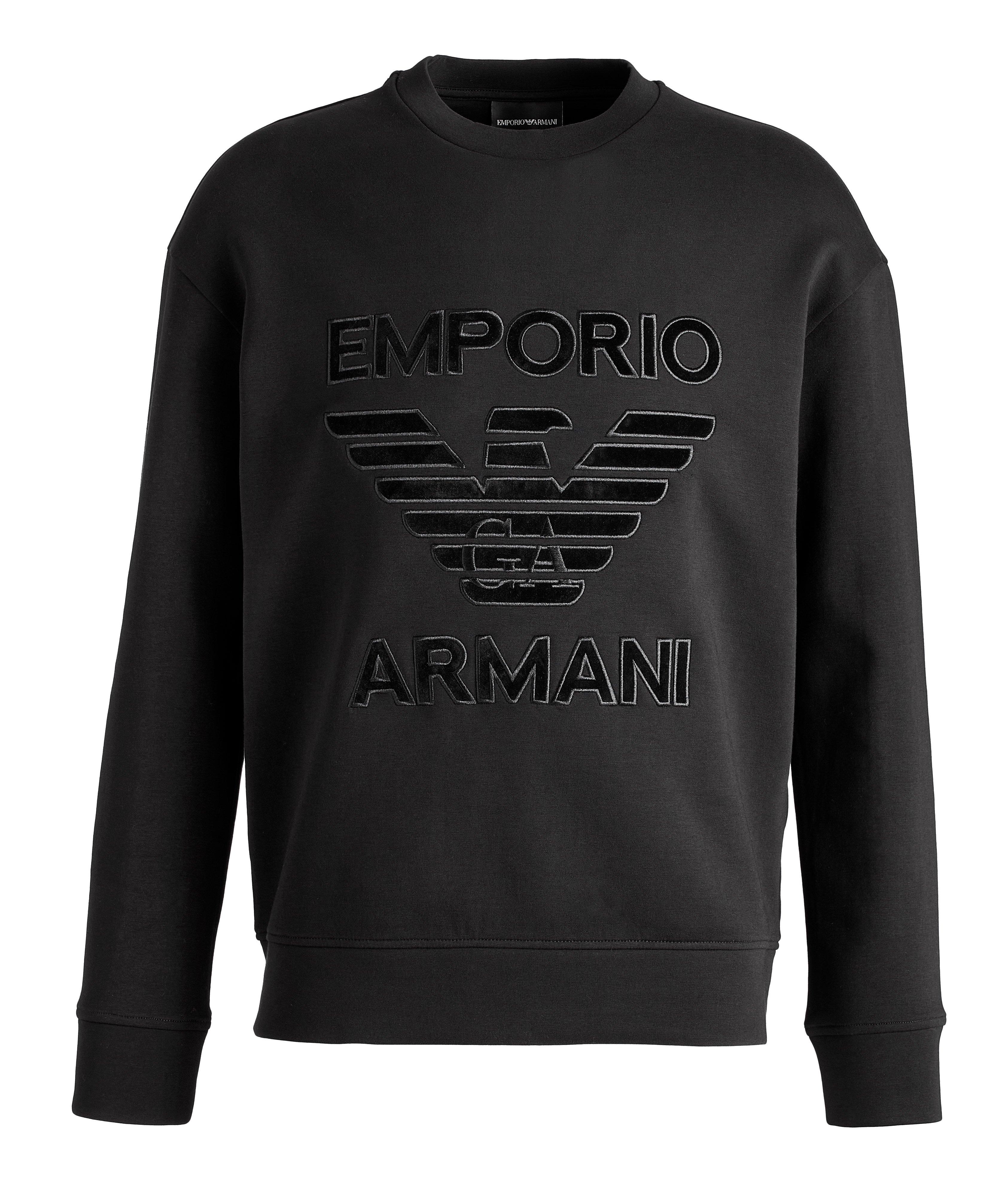 Embroidered Eagle Cotton-Blend Sweatshirt  image 0