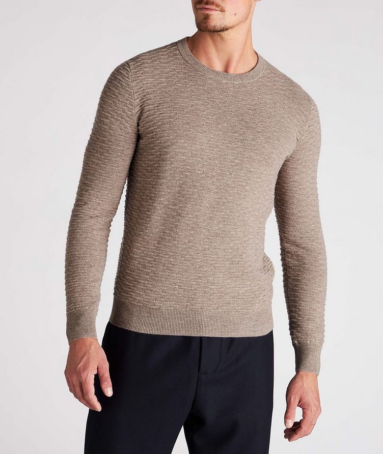 Textured Wool-Cashmere Knit Sweater image 1