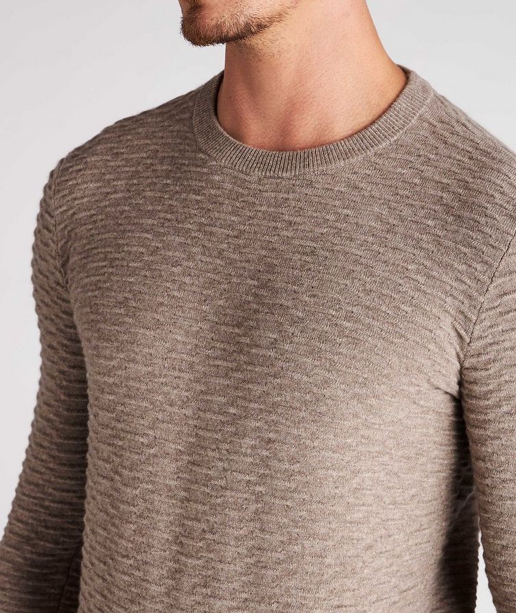Textured Wool-Cashmere Knit Sweater image 3