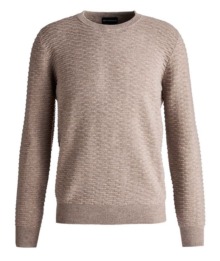 Textured Wool-Cashmere Knit Sweater image 0