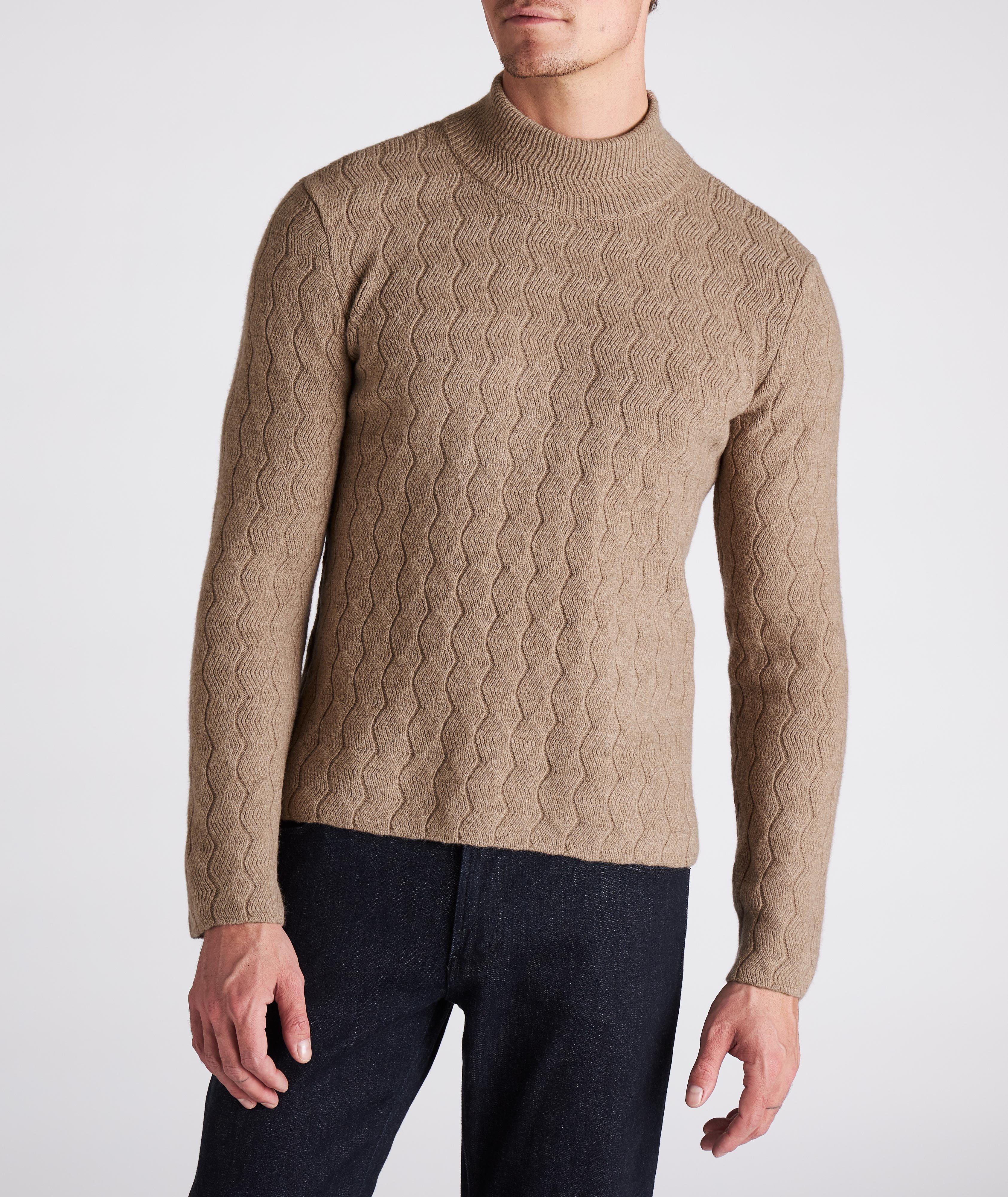 Pull en tricot de laine et cachemire à col roulé image 1