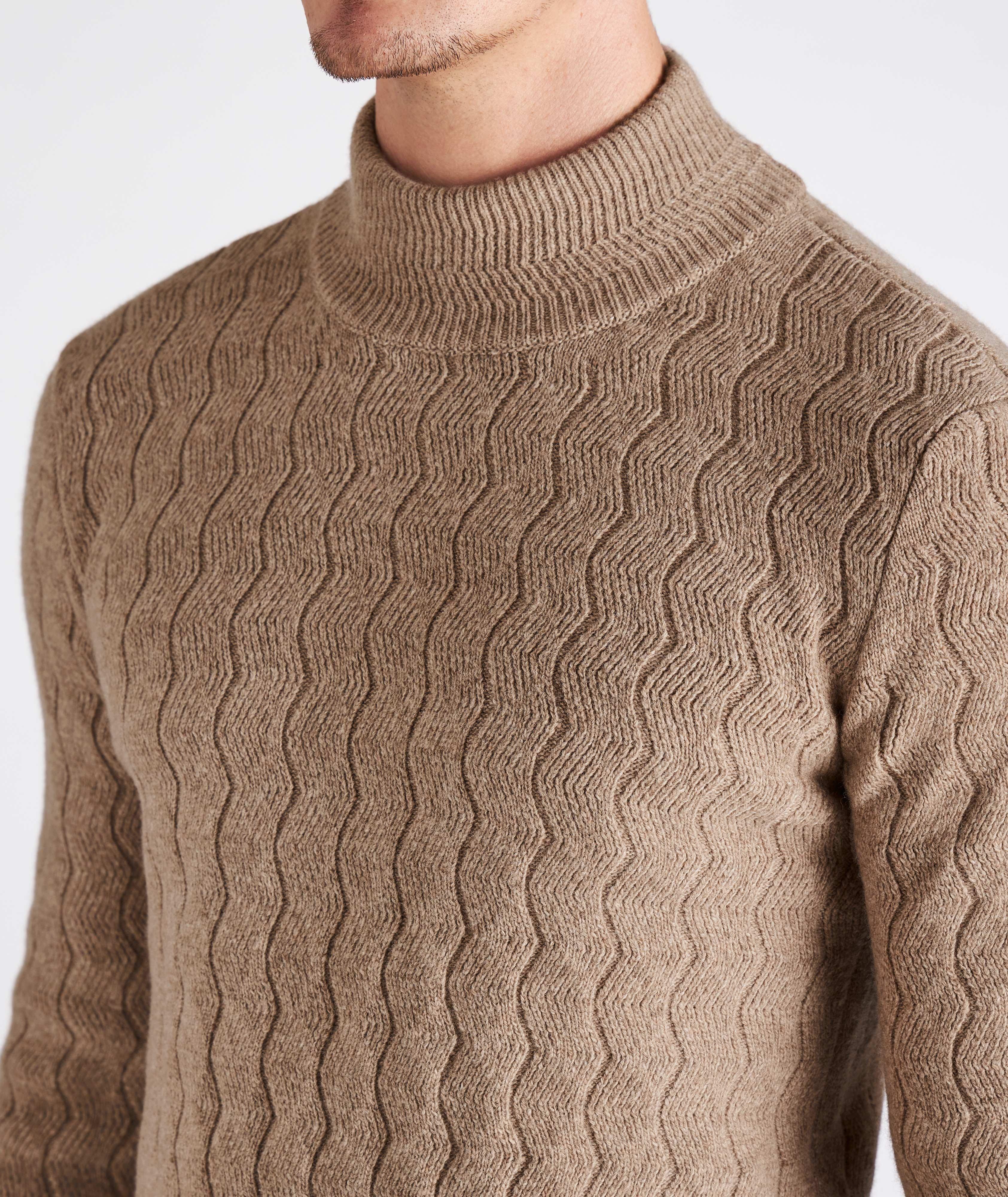 Pull en tricot de laine et cachemire à col roulé image 3