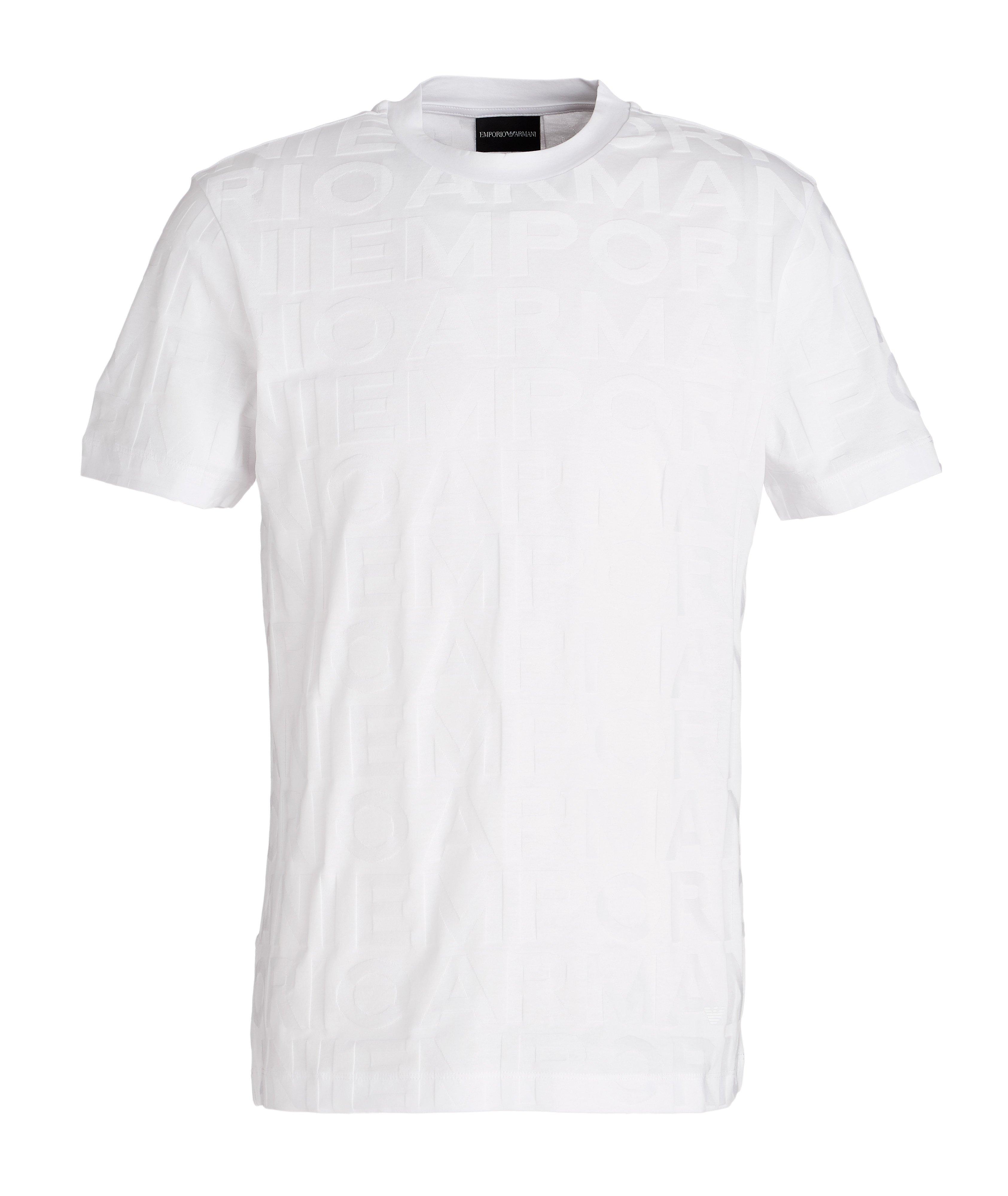 Jacquard Lettering Cotton T-Shirt image 0