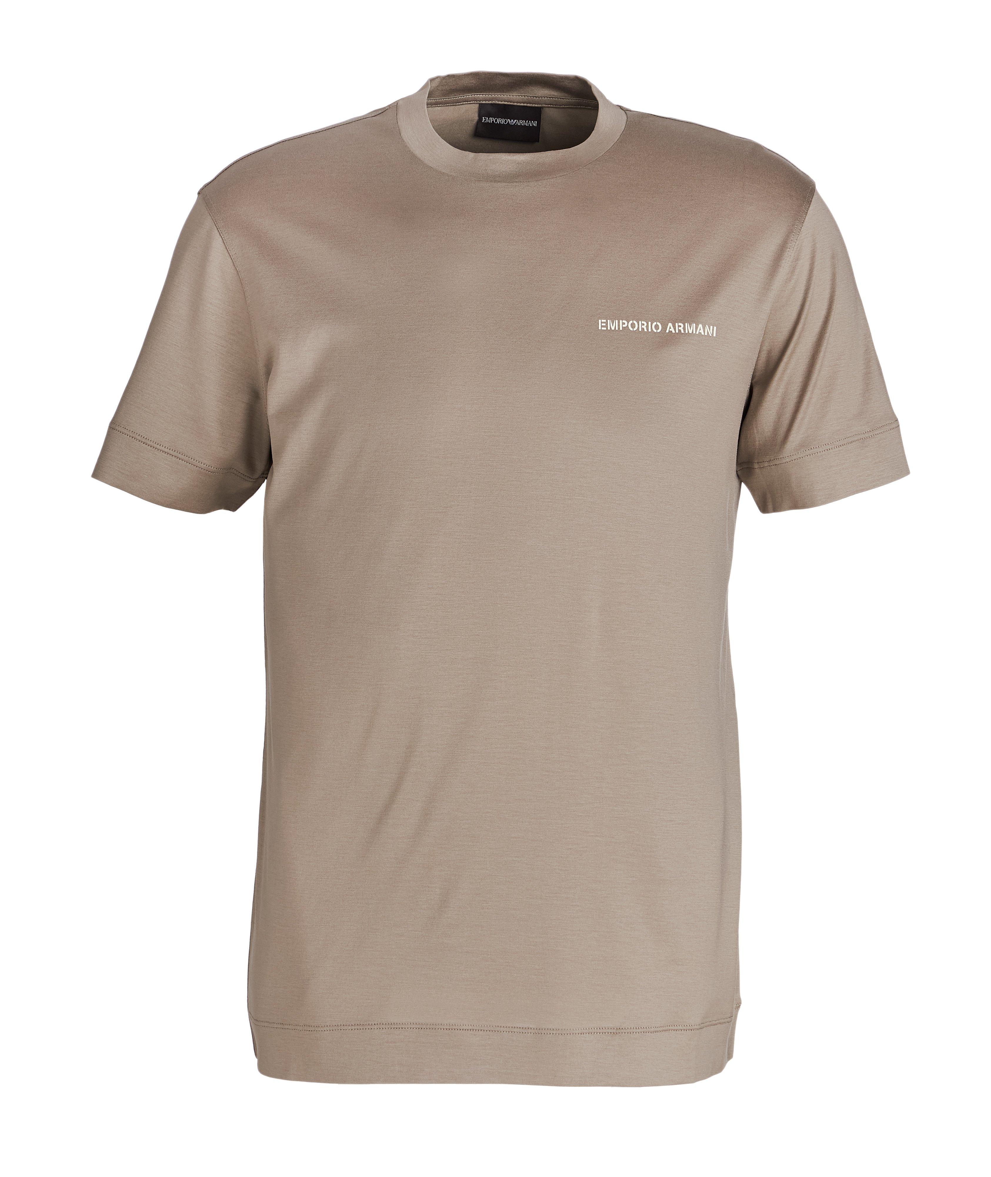 T-shirt en lyocell et coton avec logo image 0