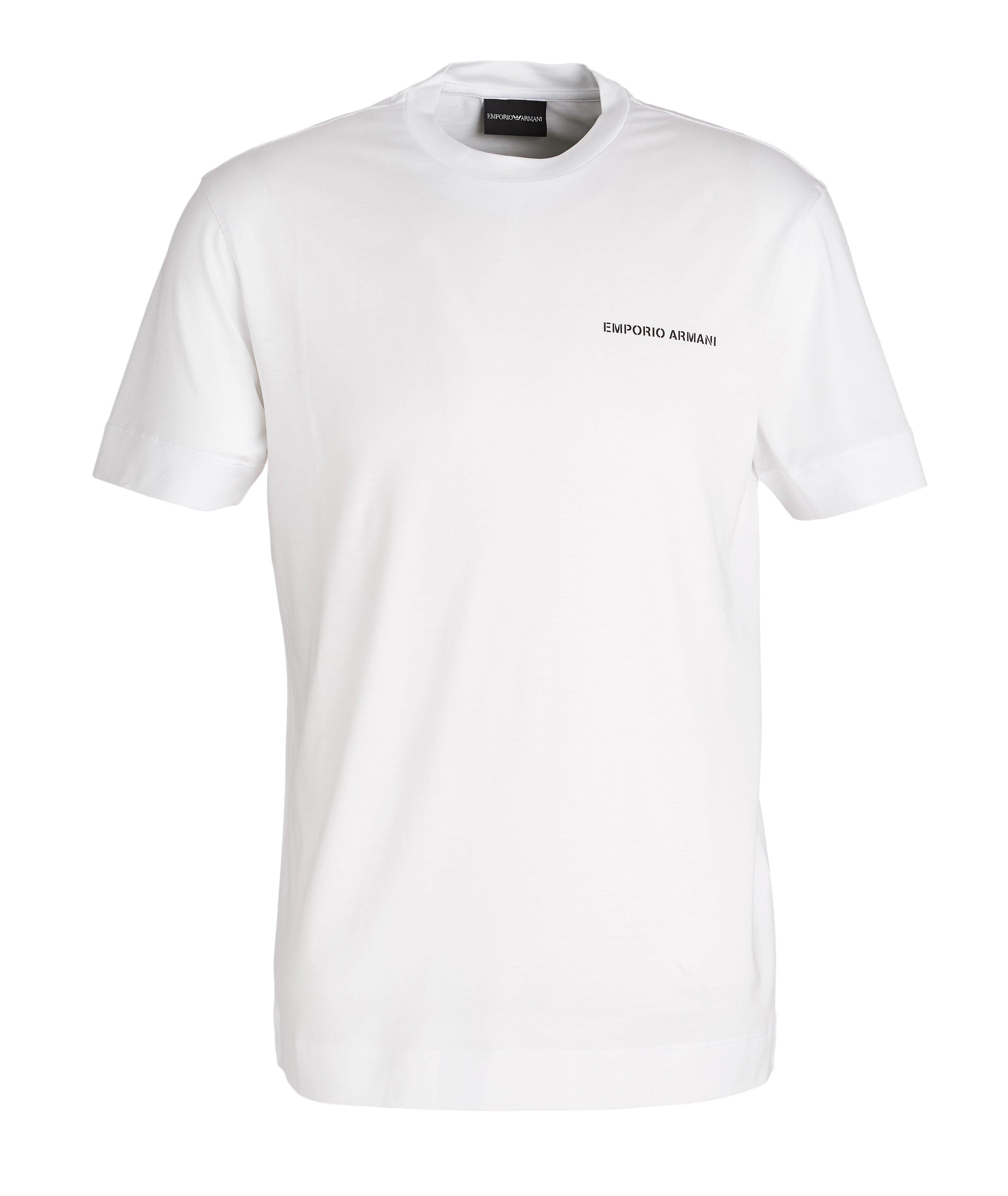 T-shirt en lyocell et coton avec logo image 0