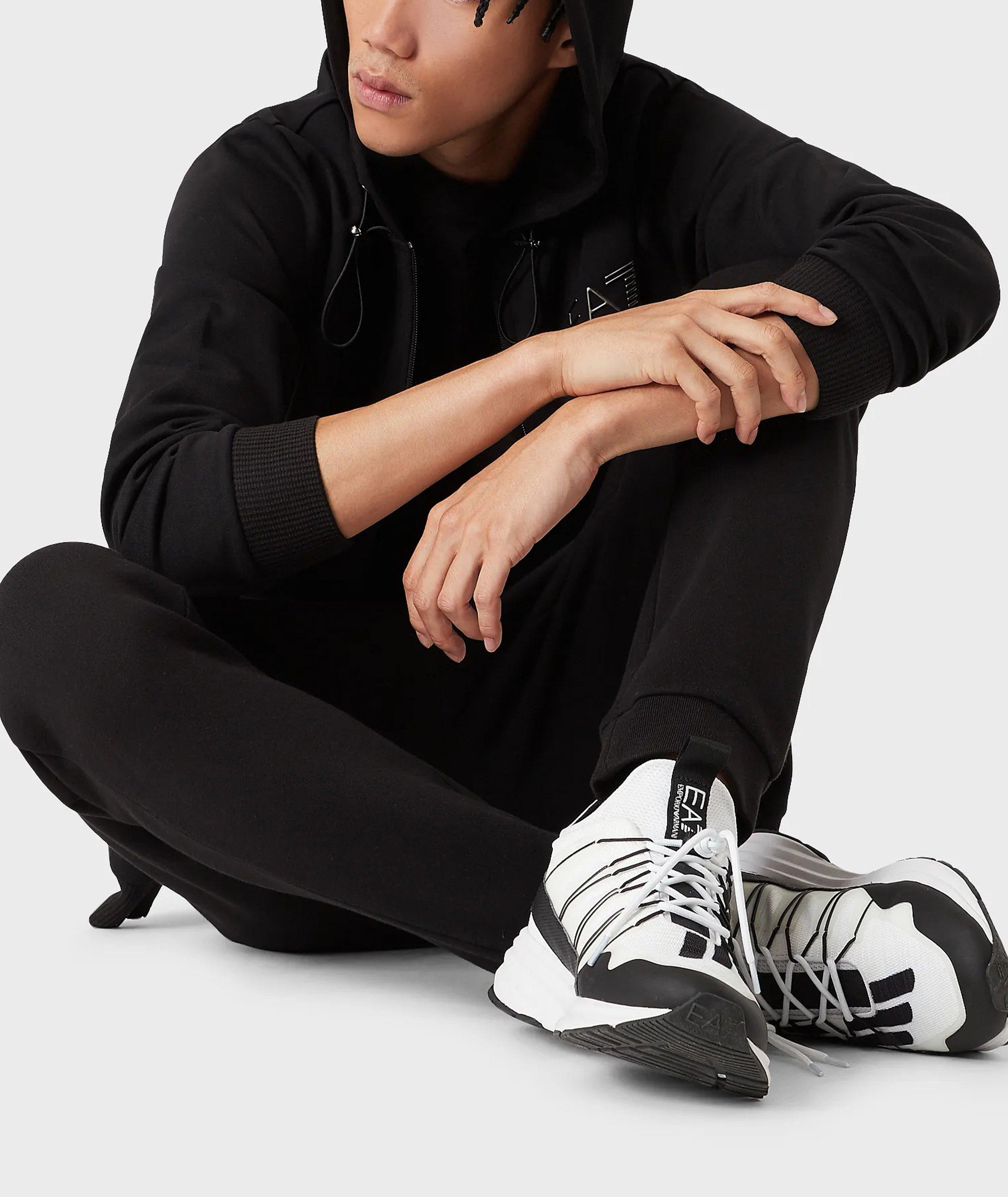 EA7 Zip-Up Technical-Cotton Hooded Sweatshirt image 5
