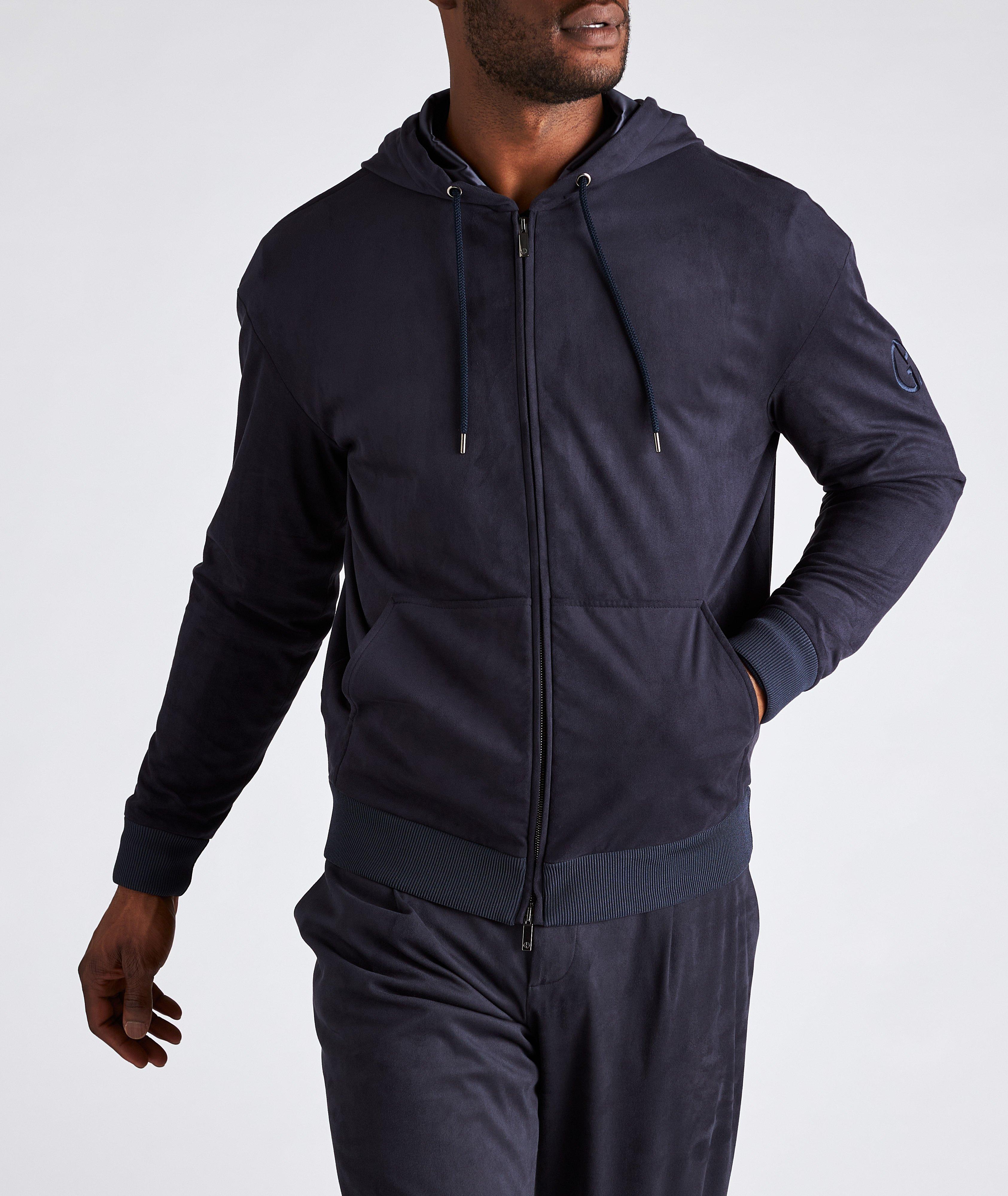 Zip-Up Hooded Blouson Jacket image 1