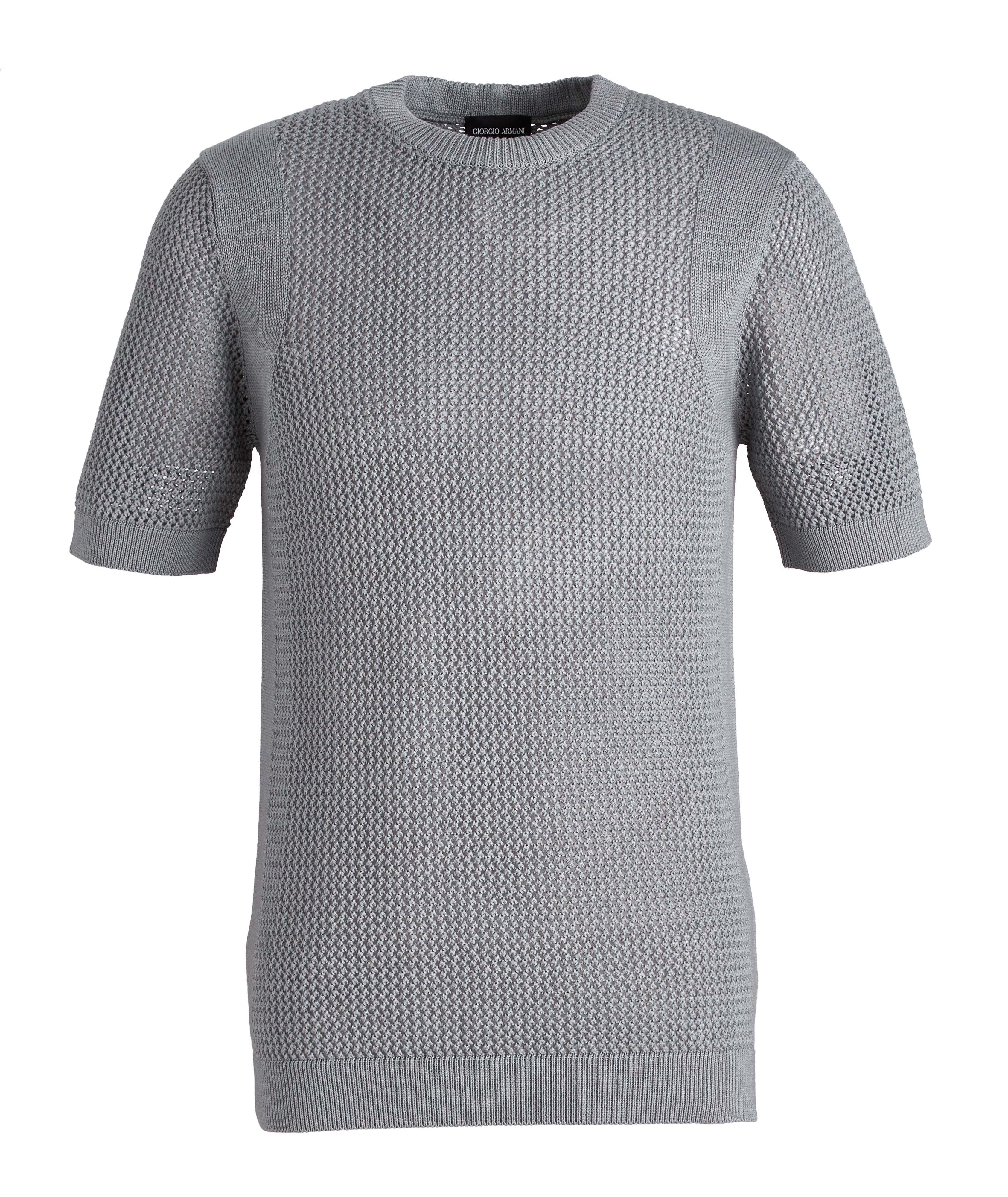 Braided Knit Wool-Cotton T-Shirt image 0