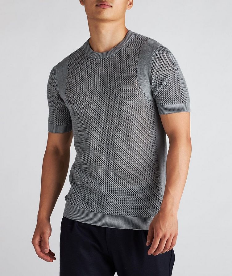 T-shirt en tricot de laine et coton image 1
