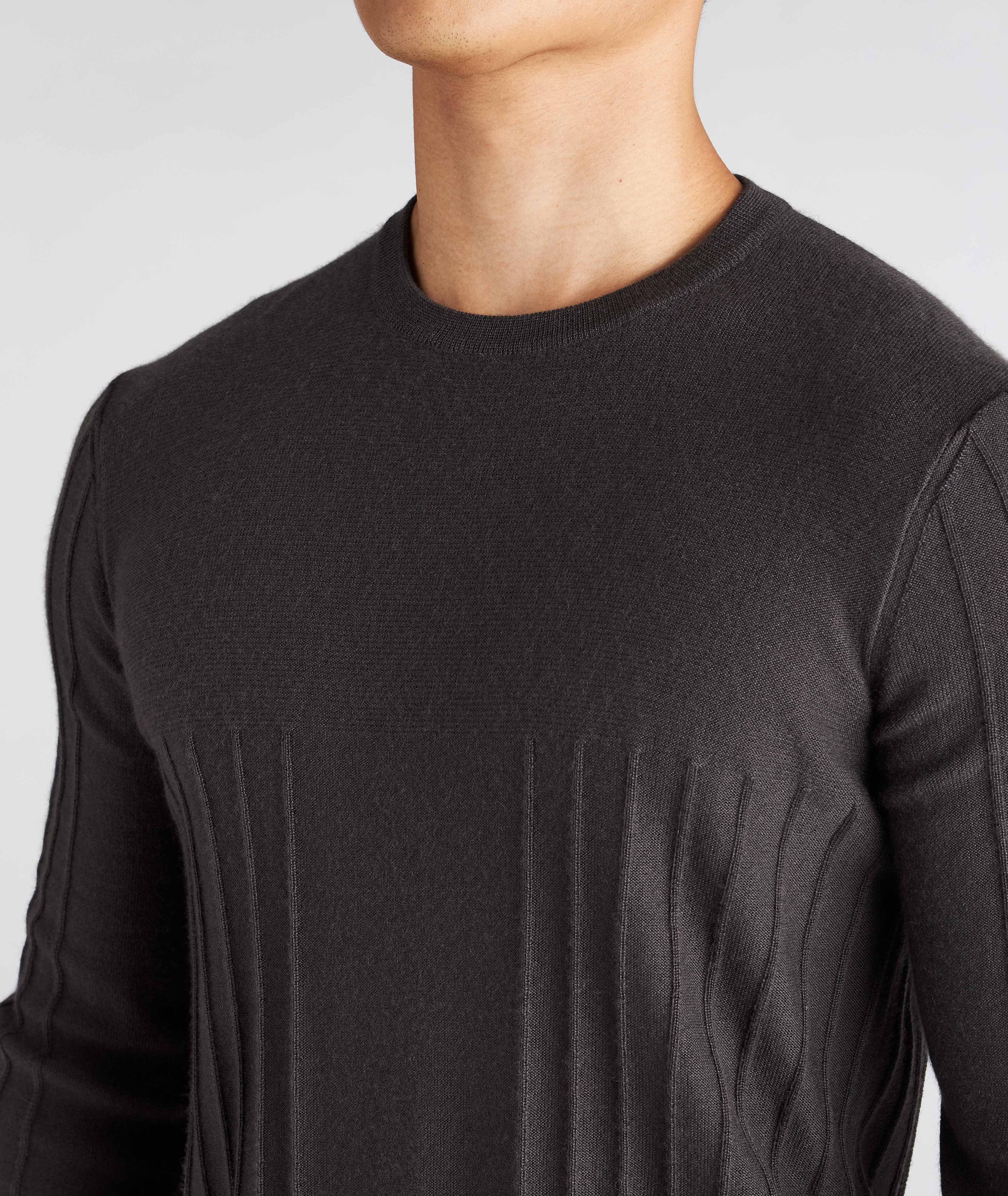 Raised Motif Cashmere Sweater image 3