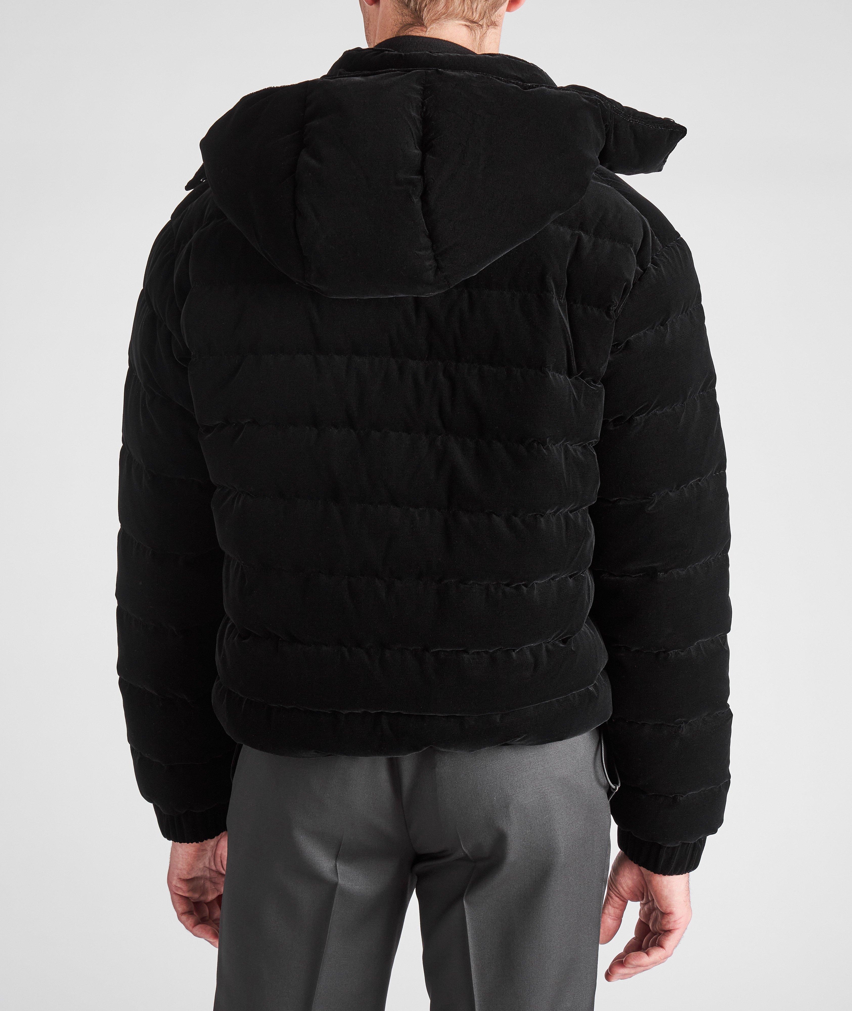 Velvet Quilted Down Puffer Jacket image 2