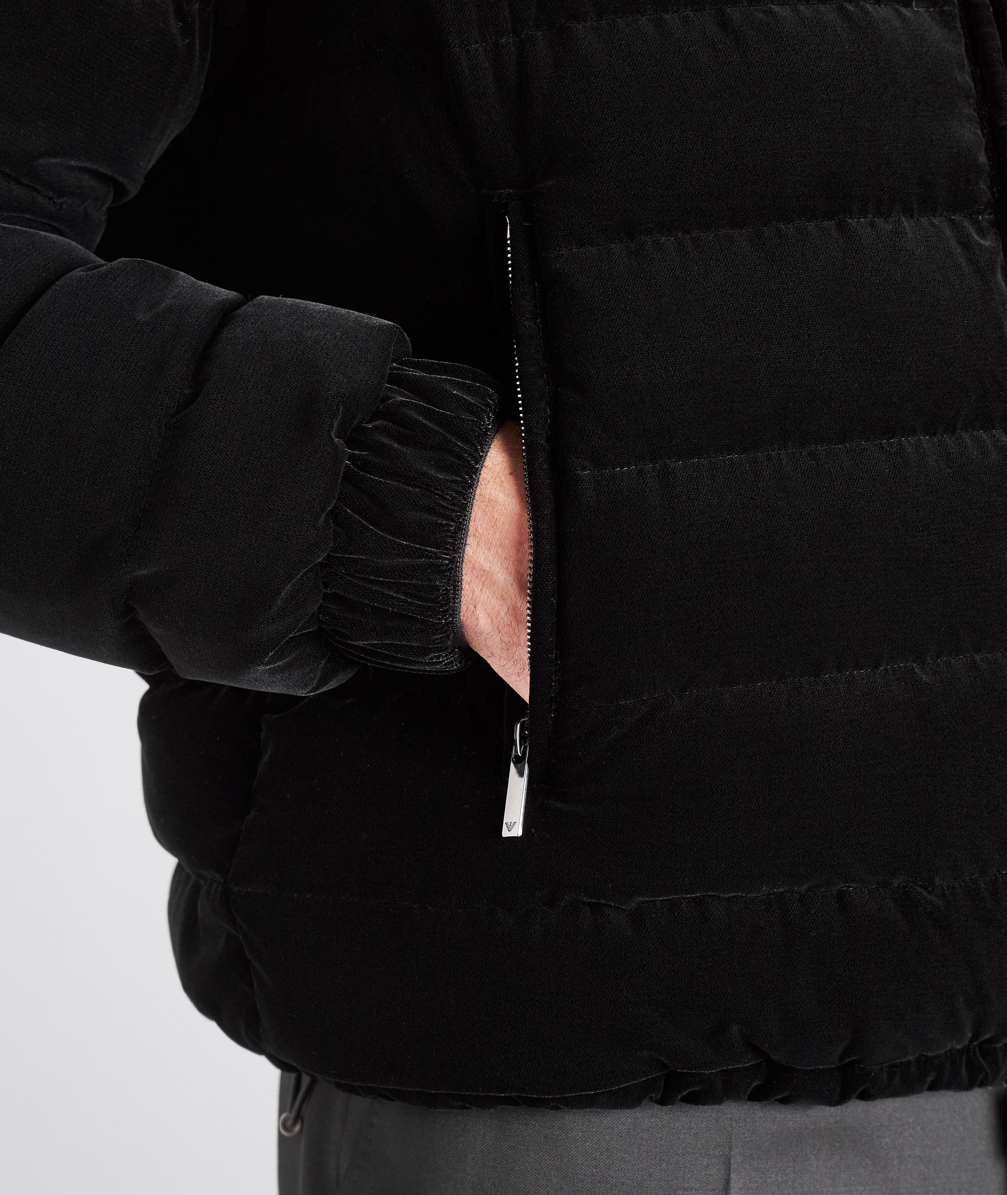 Velvet Quilted Down Puffer Jacket image 5