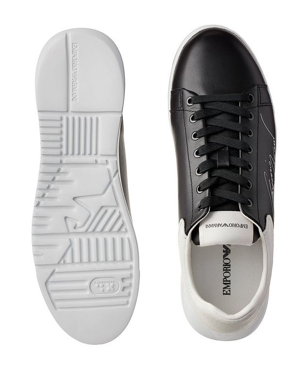Signature Logo Leather Sneakers picture 3