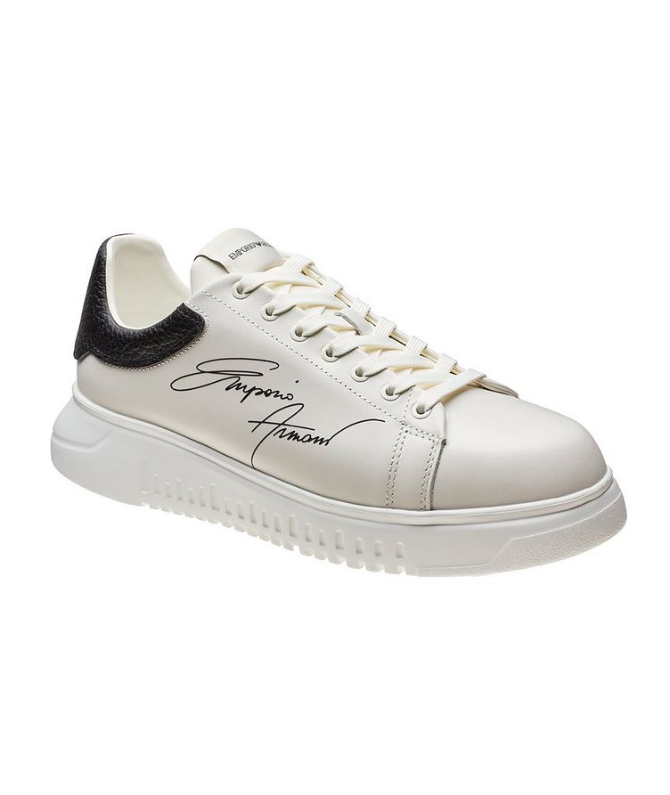 Signature Logo Leather Sneakers image 0