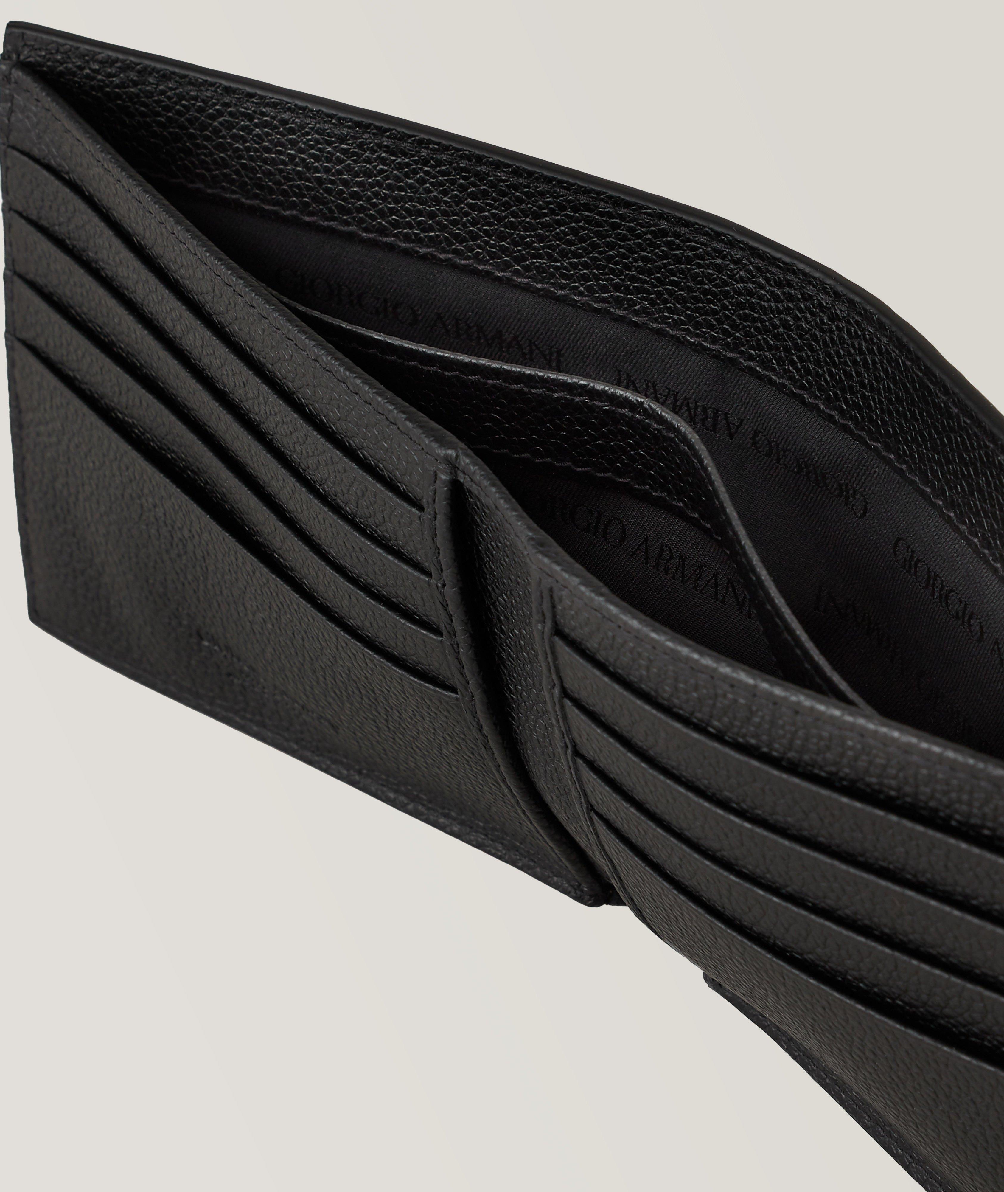 Pebbled Leather Logo Bifold Wallet image 3