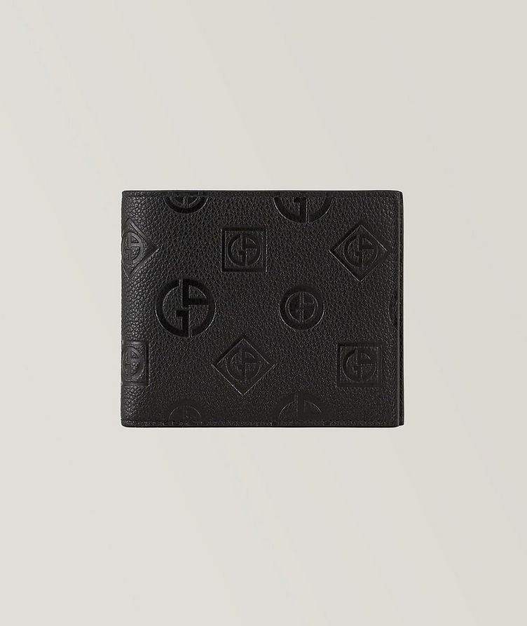 Pebbled Leather Logo Bifold Wallet image 0