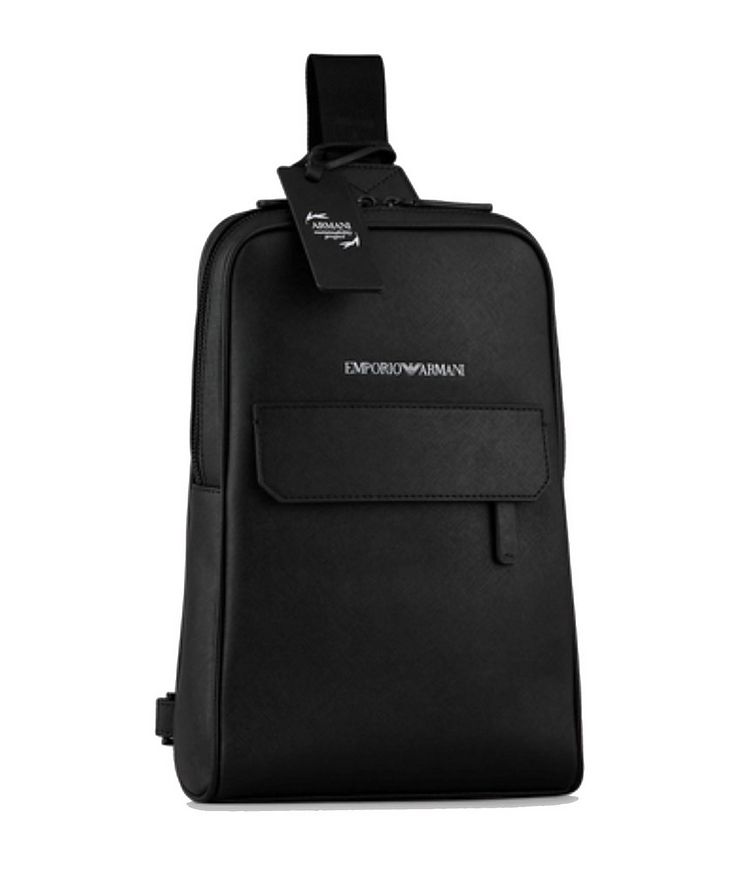 Sustainable Saffiano Leather Single-strap Backpack image 2
