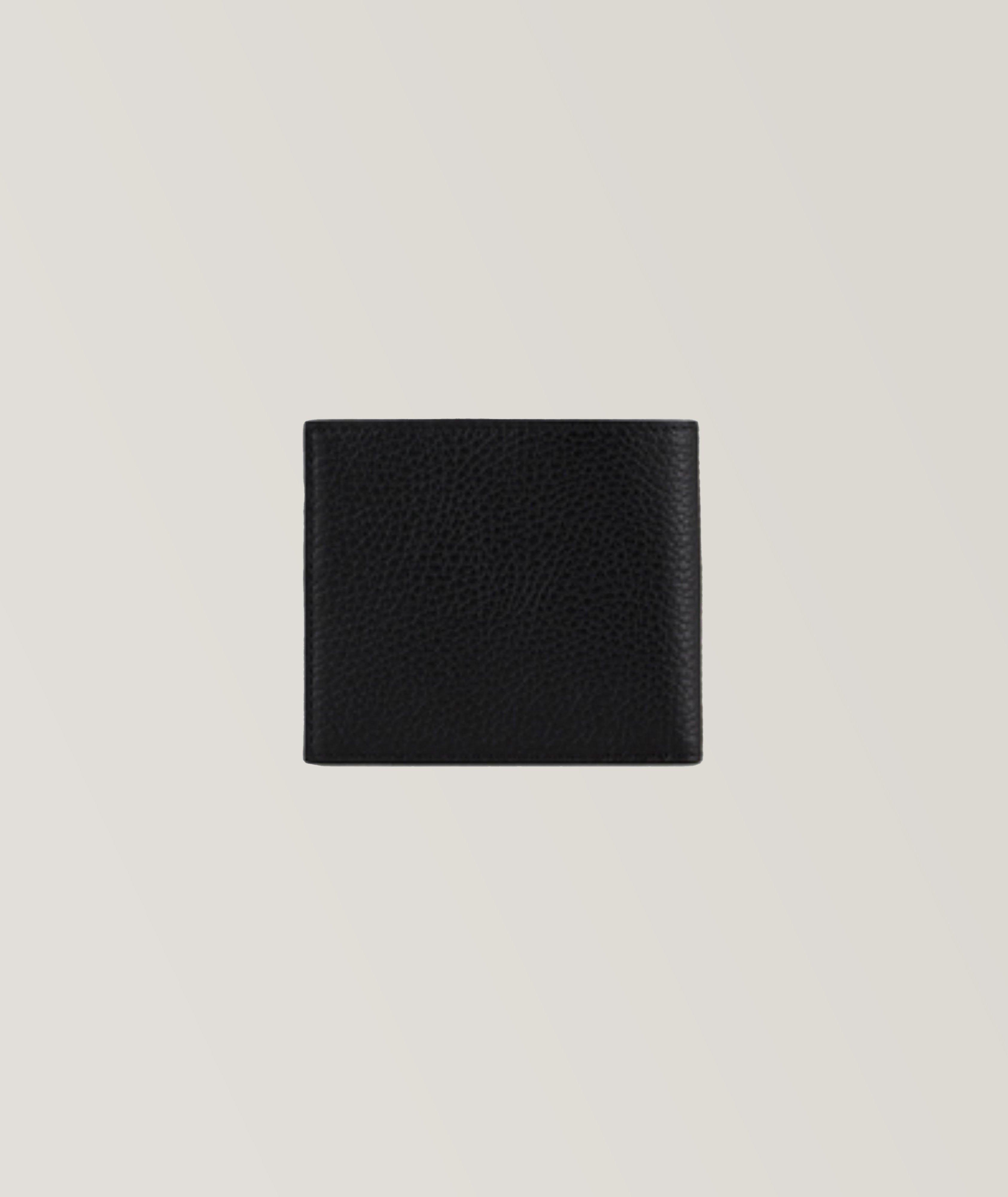 Portefeuille plié en cuir foulé image 1