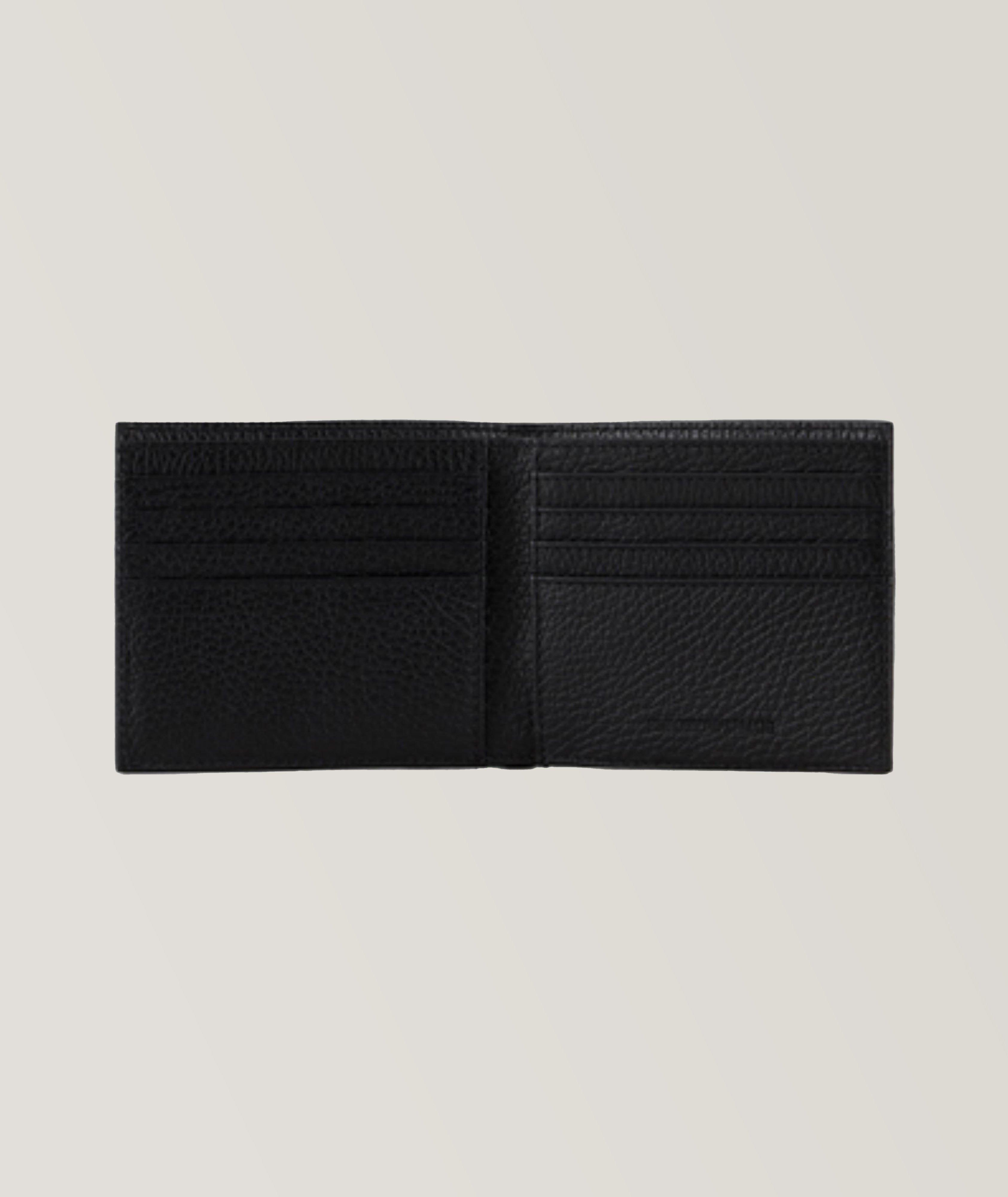 Portefeuille plié en cuir foulé image 2