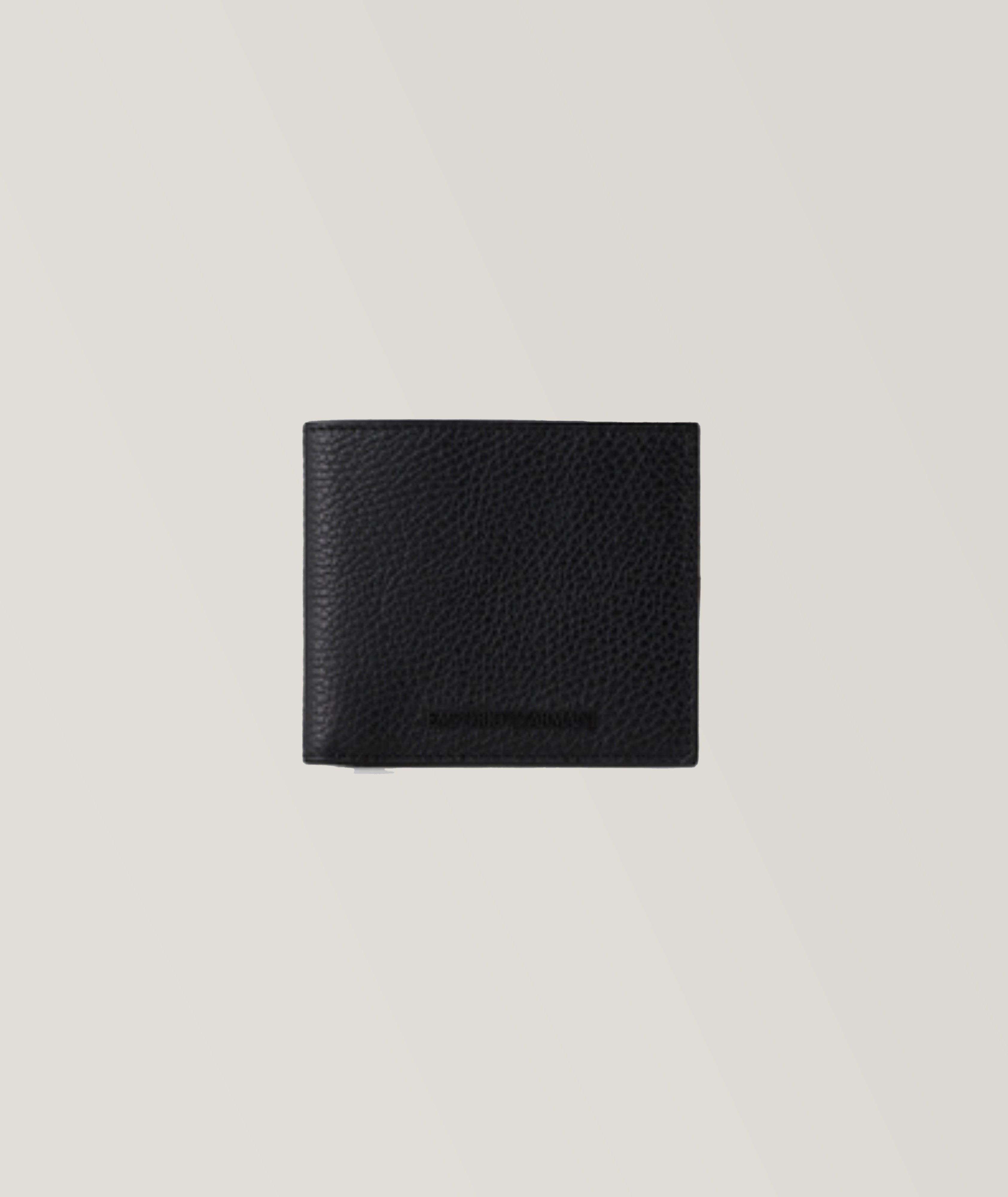 Portefeuille plié en cuir foulé image 0